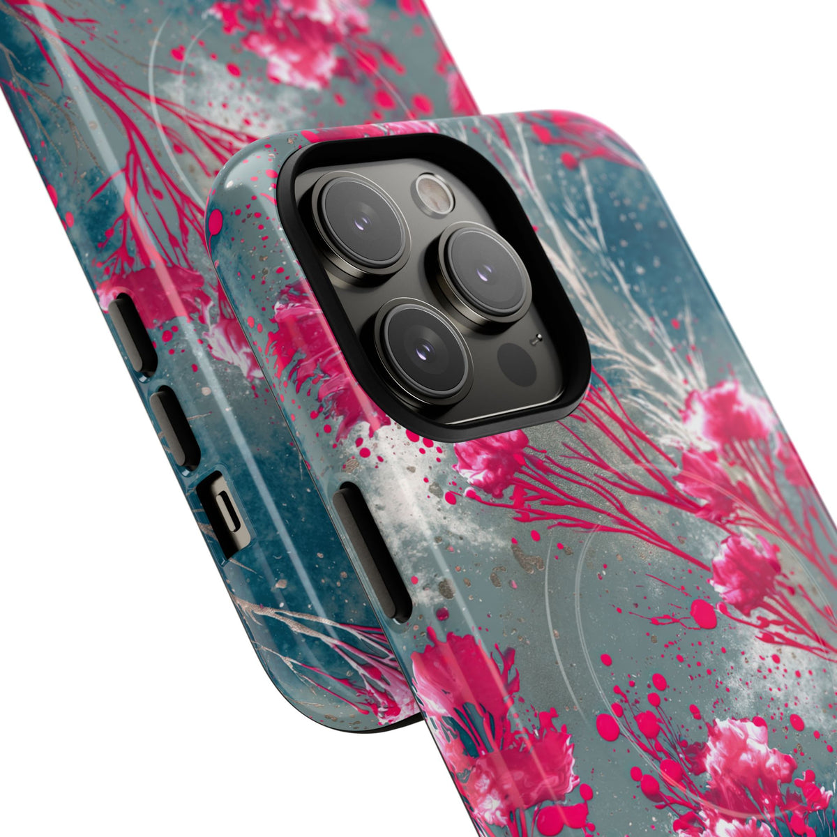 Cyber Blossom · Tough 2.0 Magnetic Phone Case for iPhone · Teal