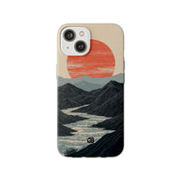 Beige Lite Phone Case for iPhone - Crimson Ridge Flow