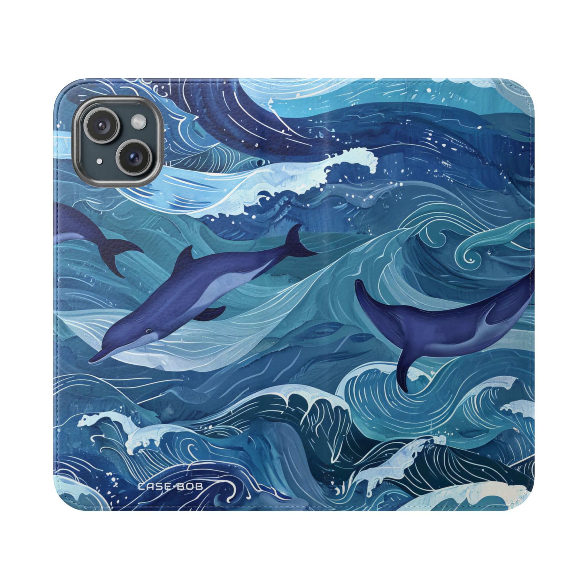 Dolphin Wave Dance - iPhone 15 Plus Cover - Pung