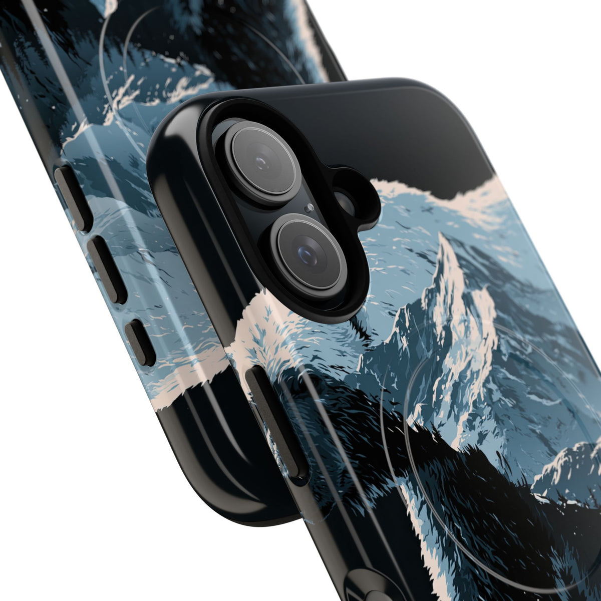Nordic Arctic Bear · Tough 2.0 Magnetic Phone Case for iPhone · Black