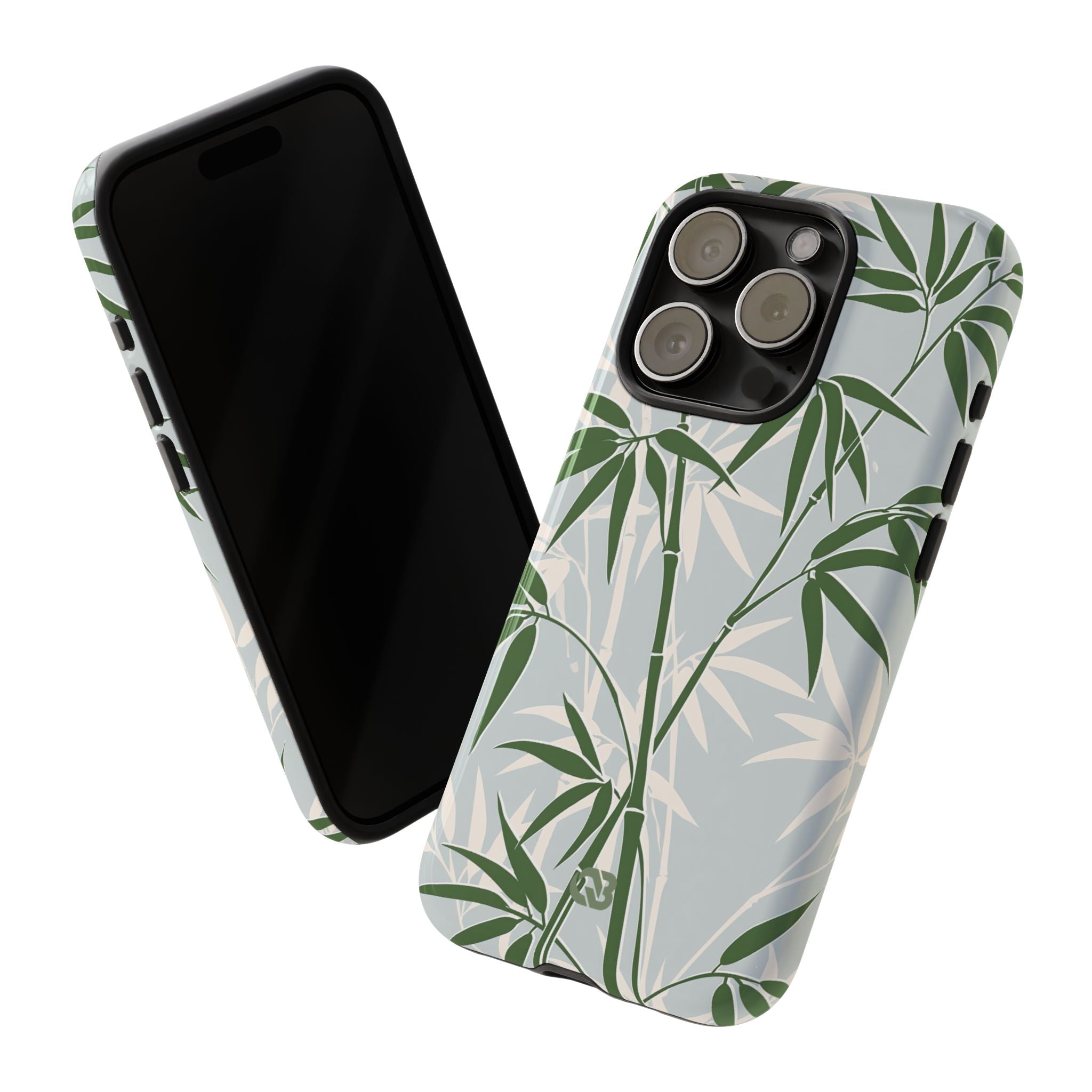Green Tough Phone Case for iPhone - Kyoto Bamboo Canopy