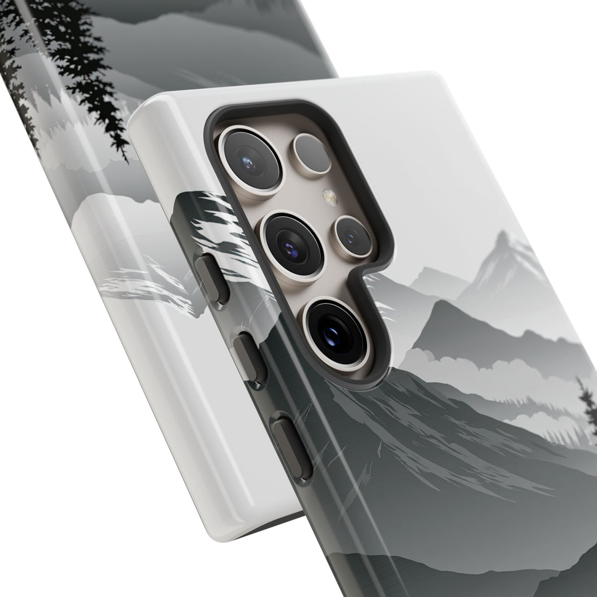 Grey Tough Phone Case for Samsung - Granite Ridge Mist