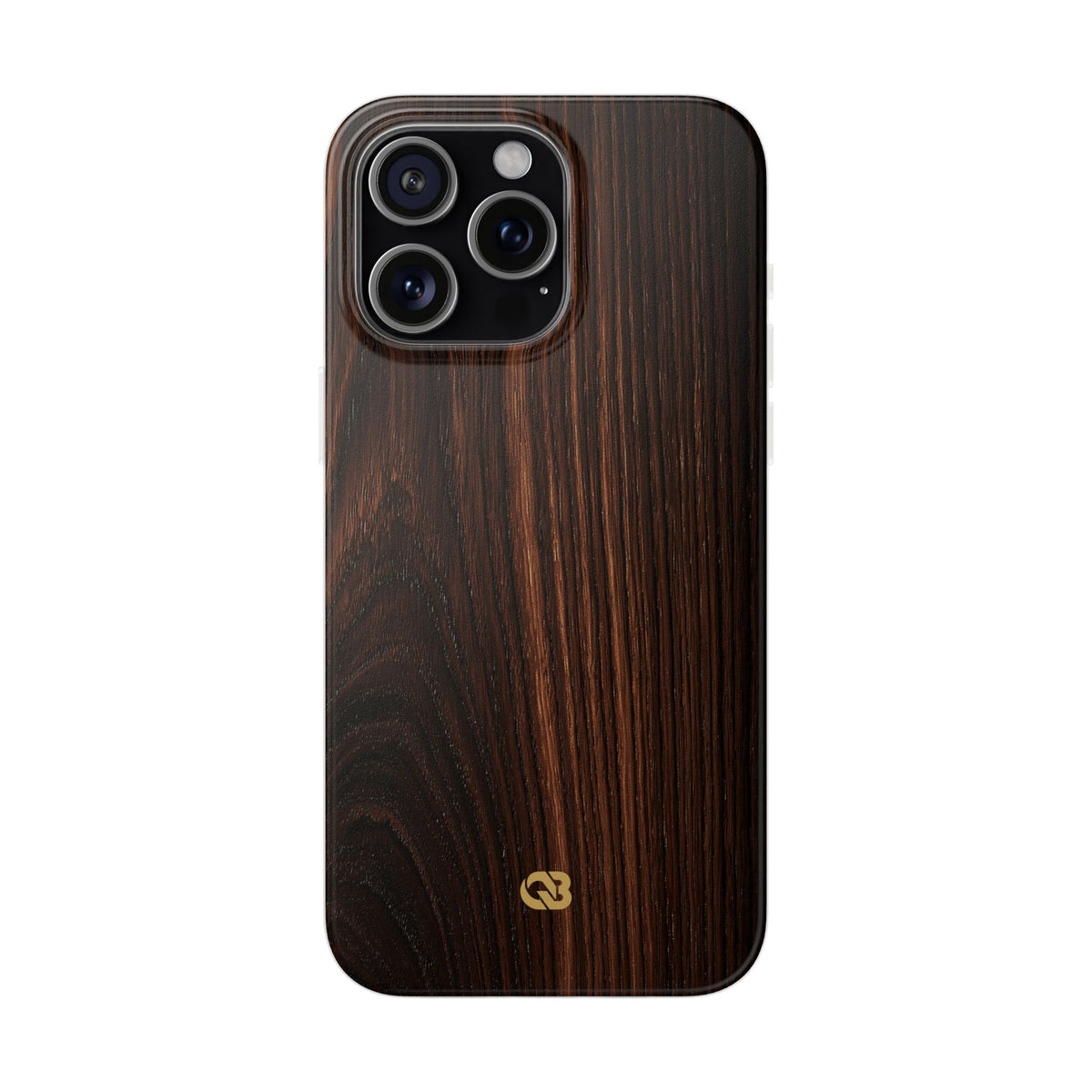 Brown Lite Phone Case for iPhone - Burnished Mahogany Grain