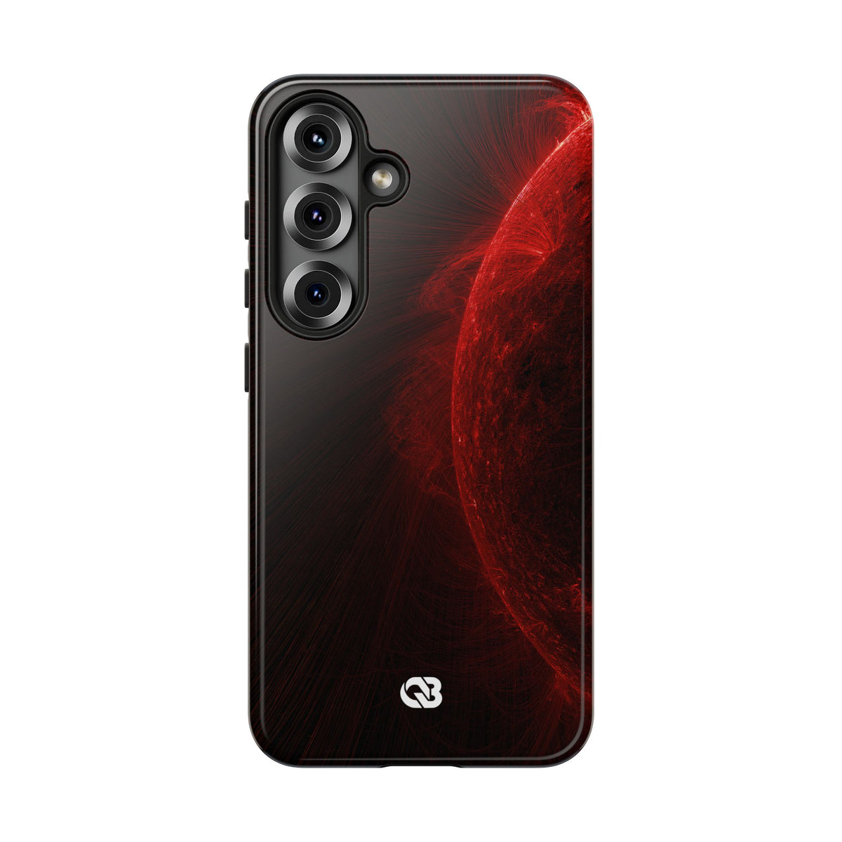 Red Tough Phone Case for Samsung - Solar Crimson Flare