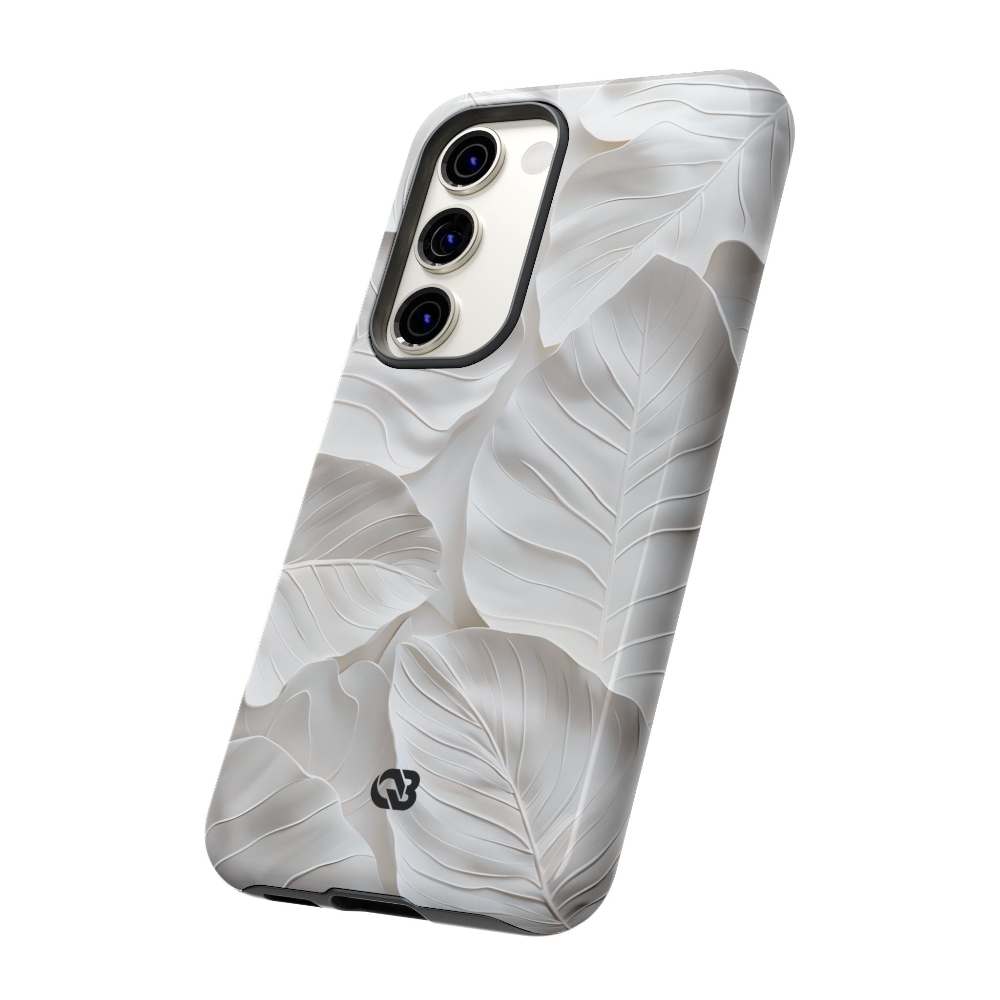 Sculpted Ivory Leaves · Tough Phone Case for Samsung