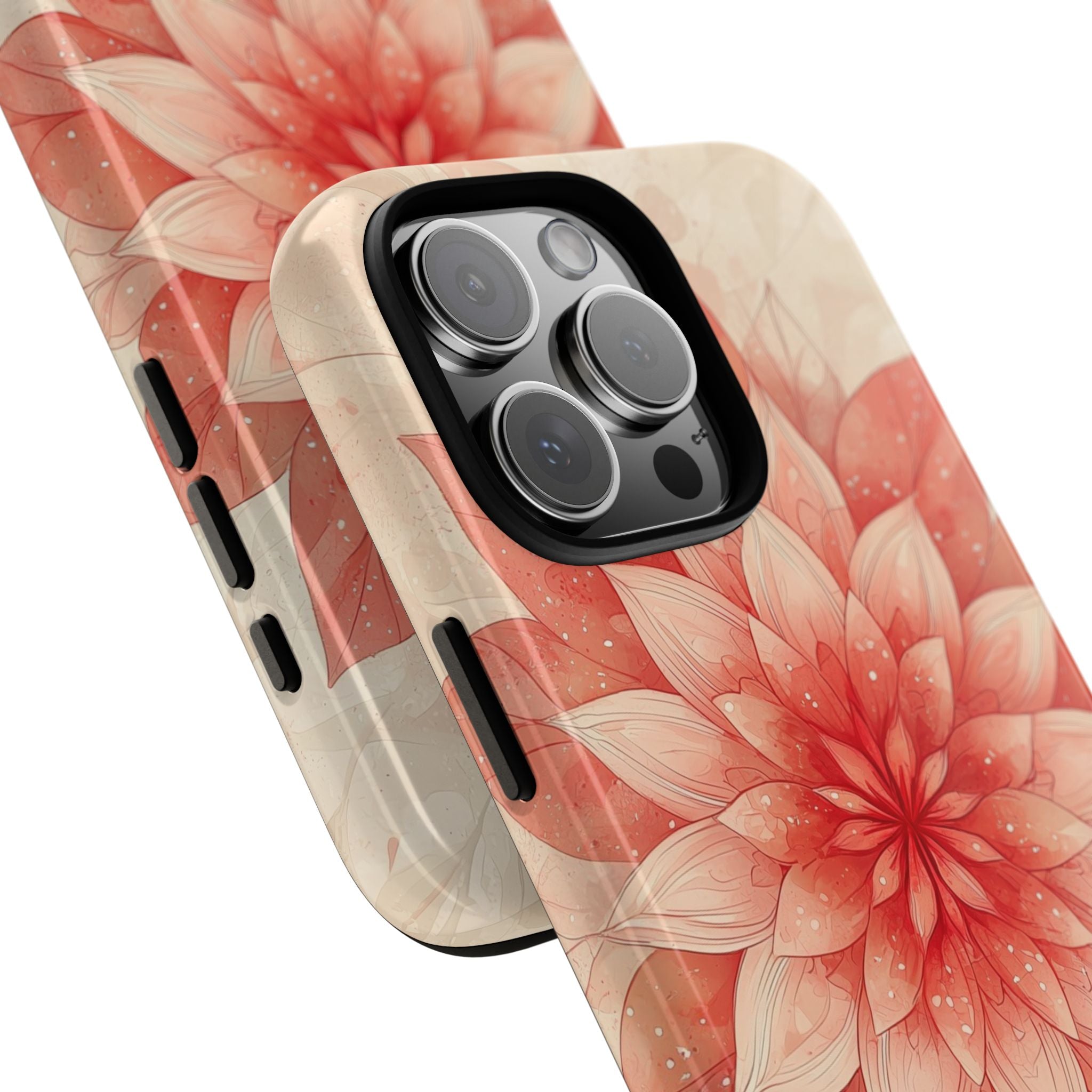 Coral Layered Bloom · Tough Handyhülle für iPhone