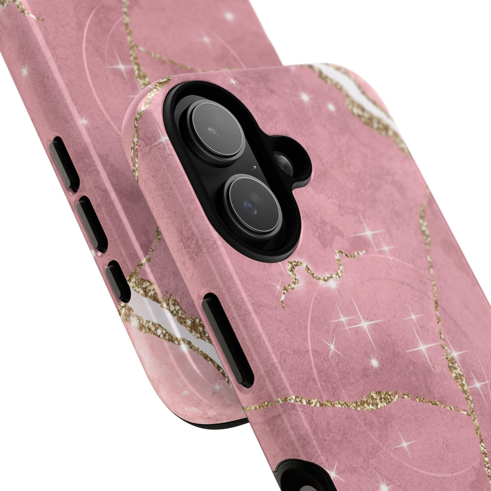 Rose Sparkle Marble · Tough+ Coque de téléphone pour iPhone · Magsafe