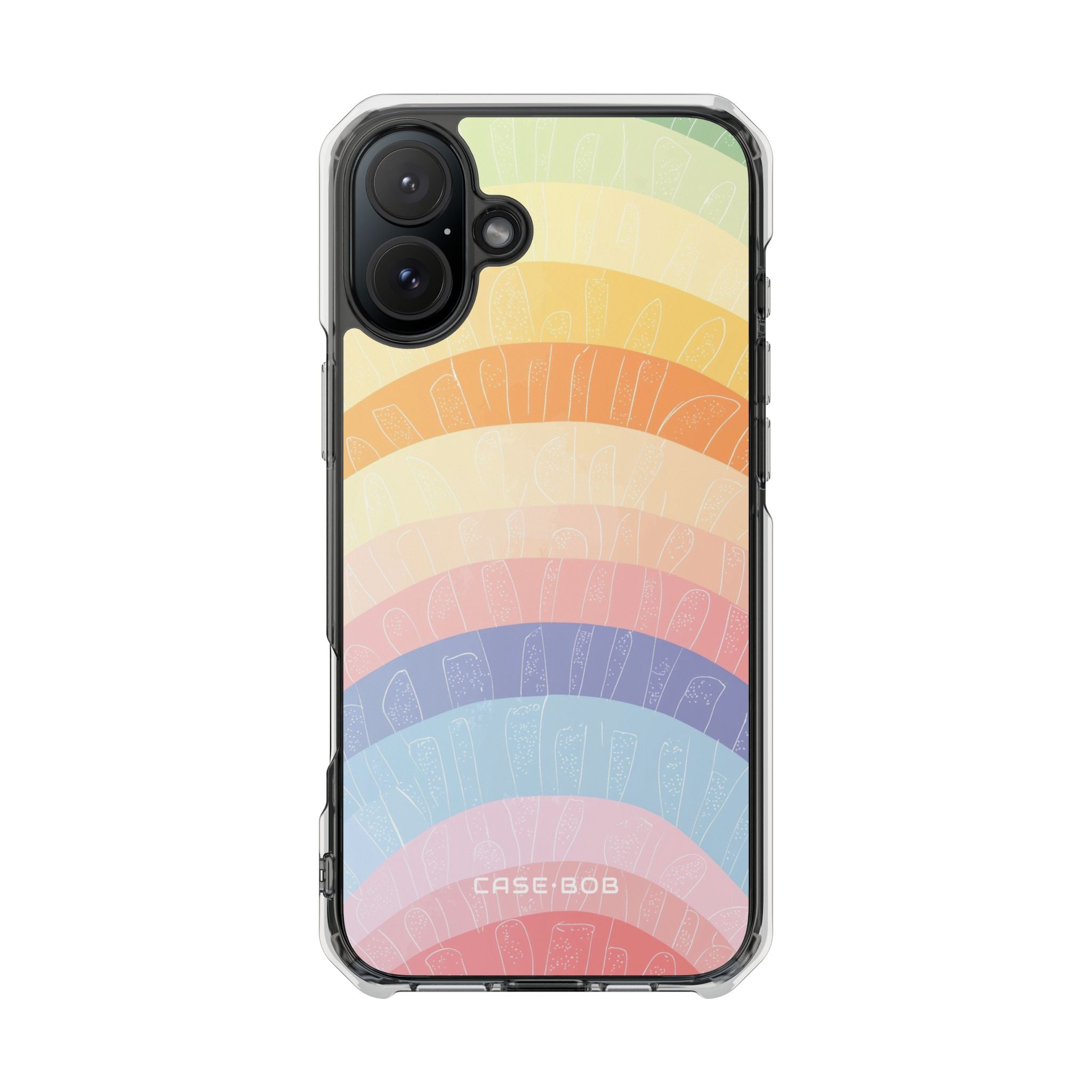 Pastell Regenbogen Bänder iPhone 16 Plus Case - Impact