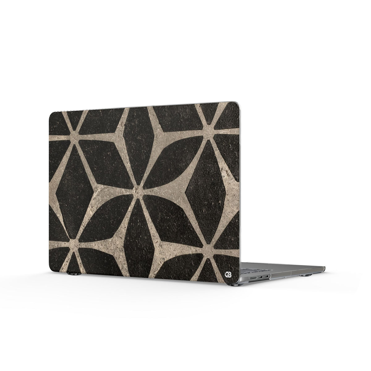 Concrete Mosaic Star · Clear Hard Case for MacBook · Black