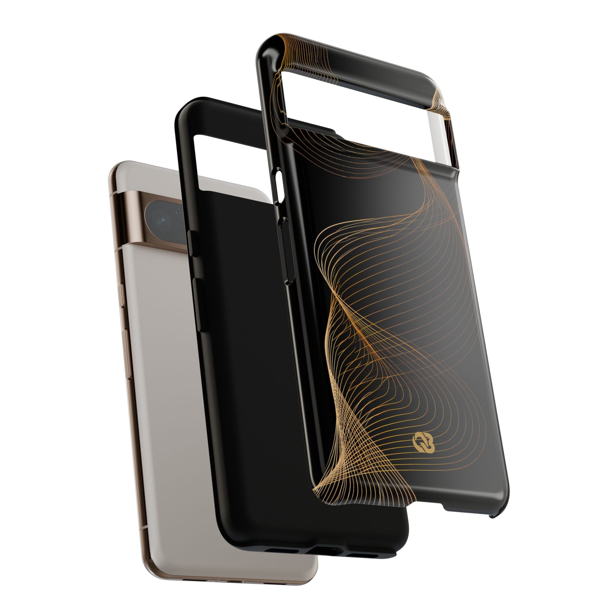 Gold Tough Phone Case for Google Pixel - Burnished Bronze Helix