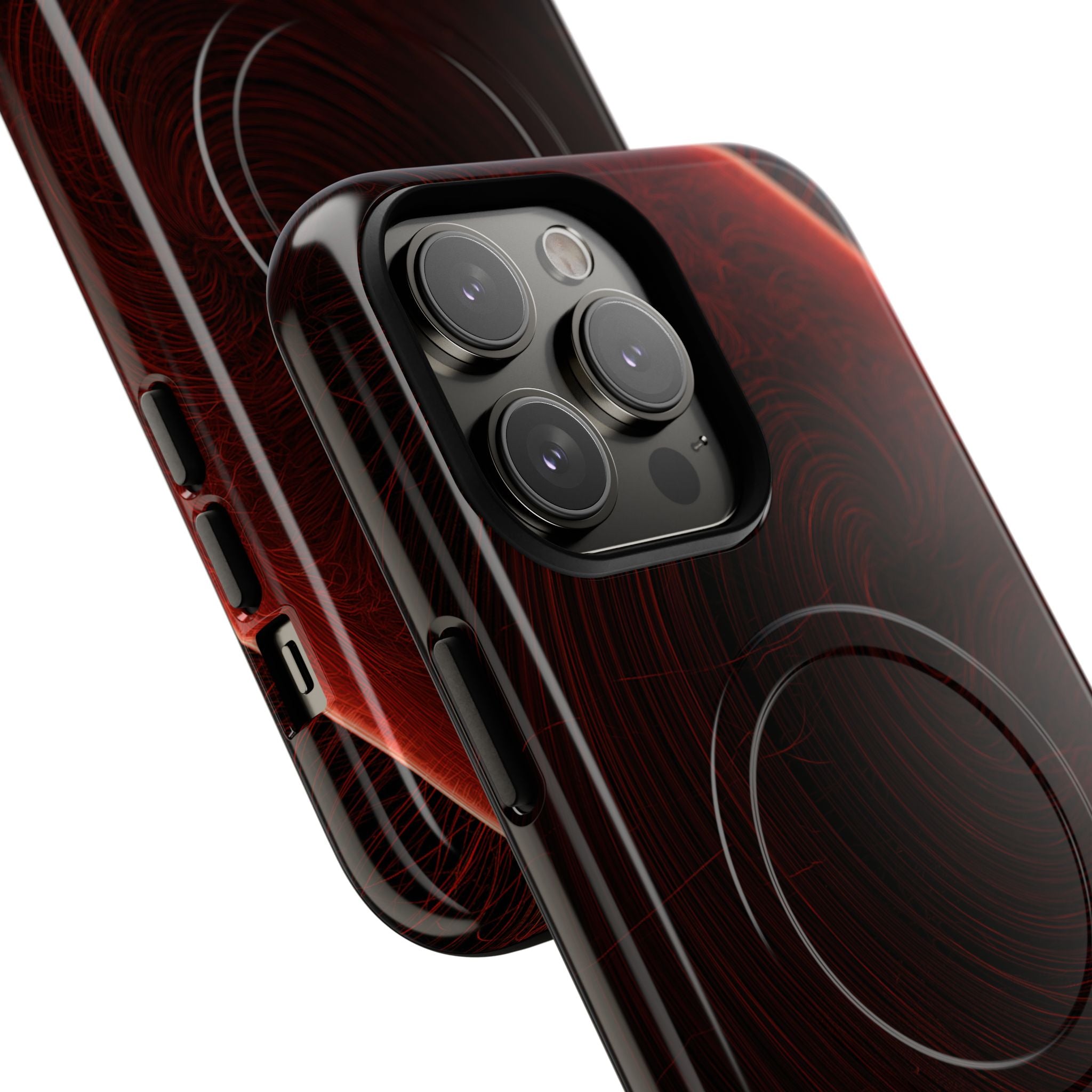 Red Tough 2.0 Magsafe Phone Case for iPhone - Crimson Flare Flux