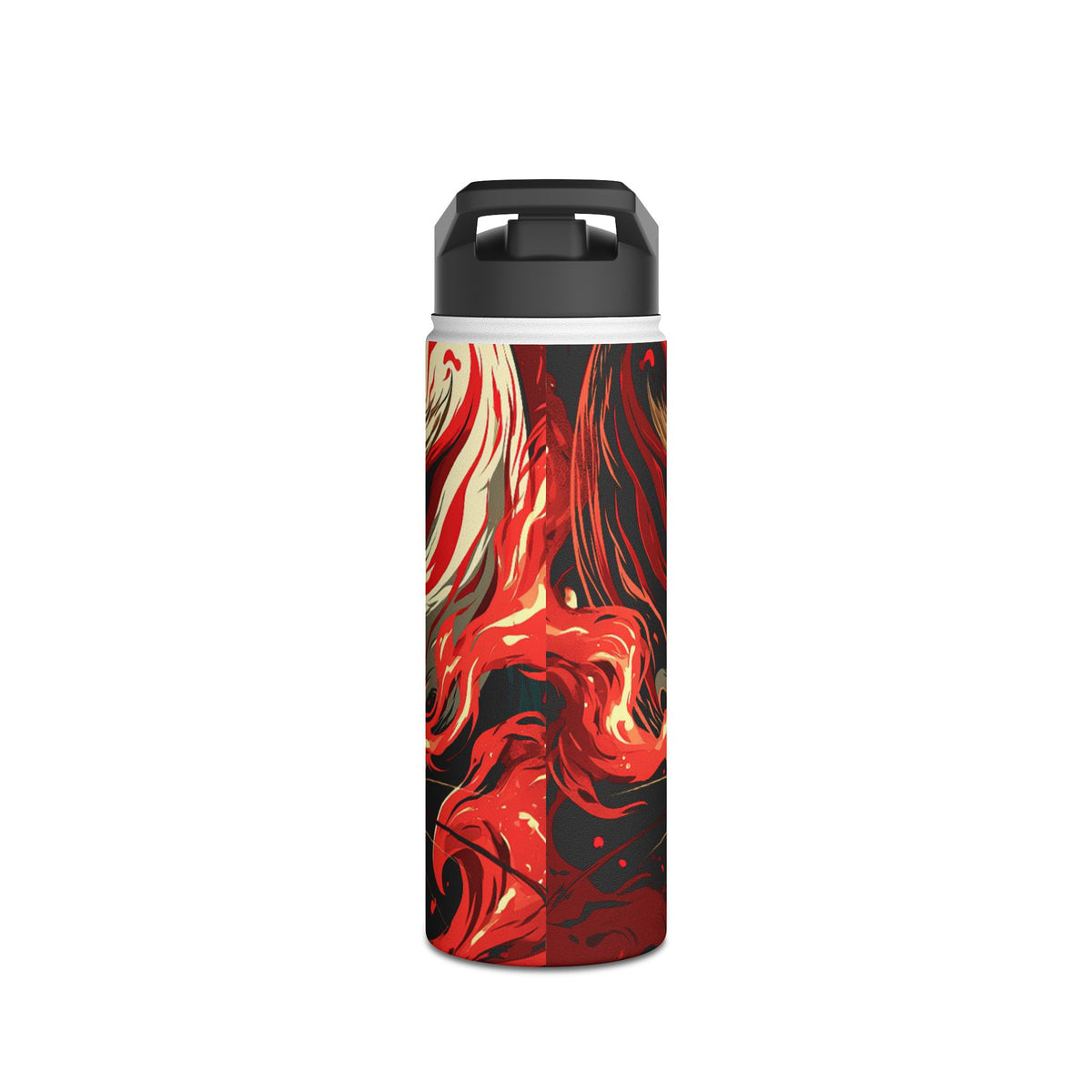 Crimson Kitsune Spirit · Insulated Water Bottle · Red
