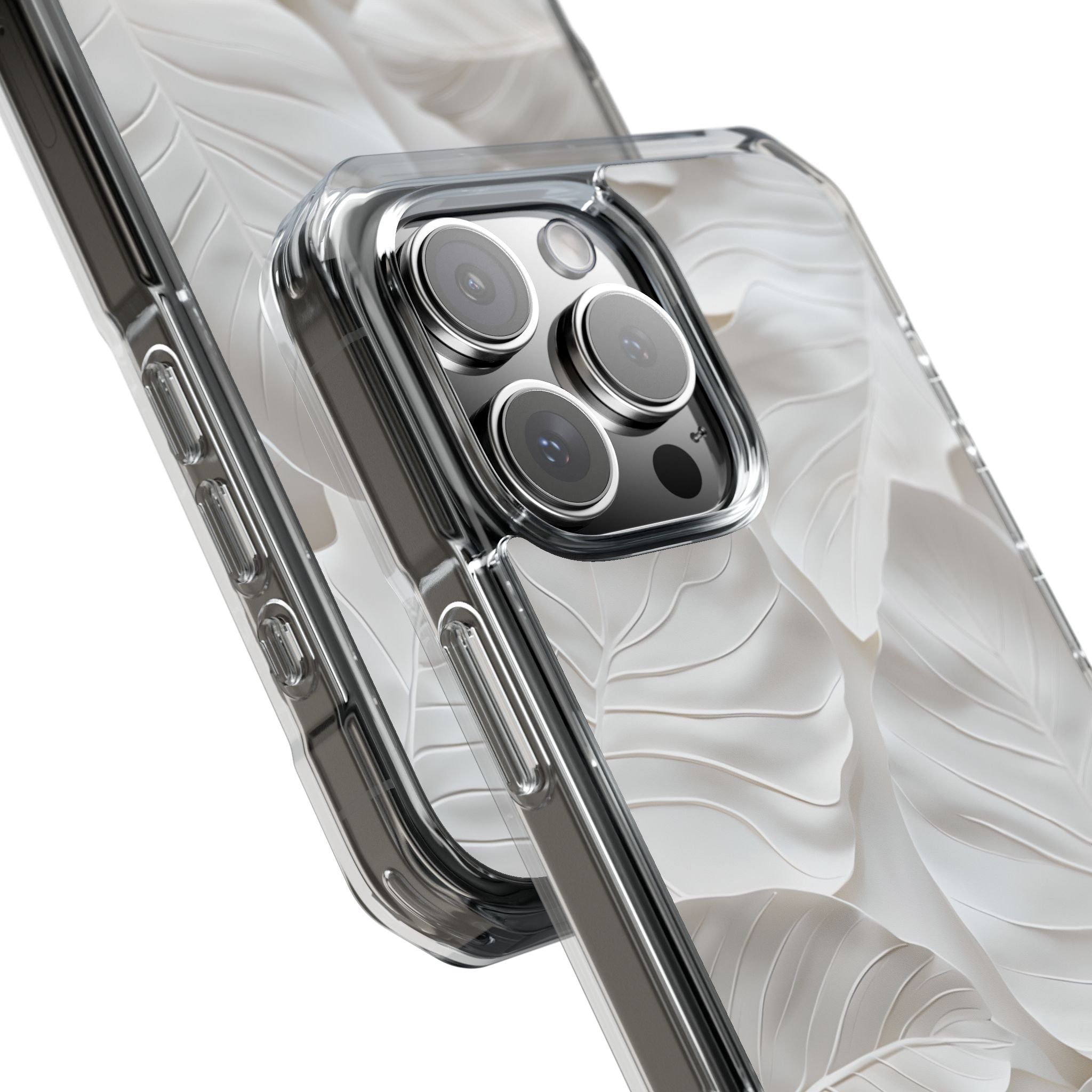 Sculpted Ivory Leaves · Impact Phone Case for iPhone · Magsafe