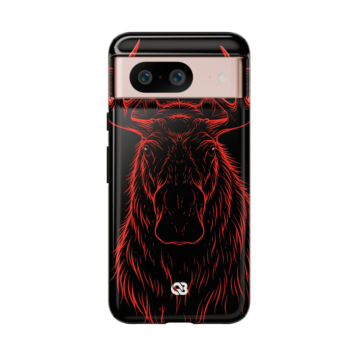 Nordic Moose Contour · Tough Phone Case for Pixel · Red