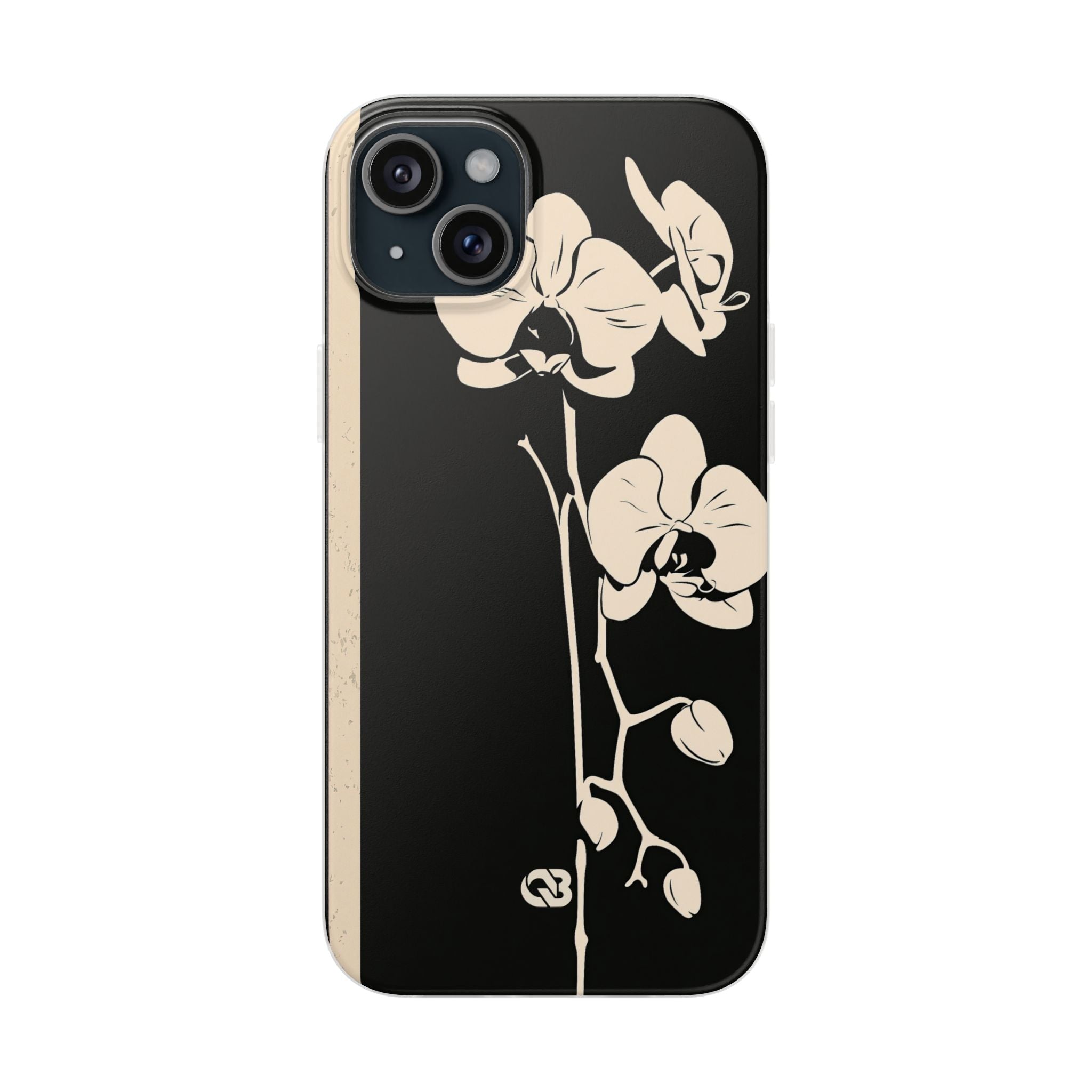 Black Lite Phone Case for iPhone - Obsidian Bone Orchid