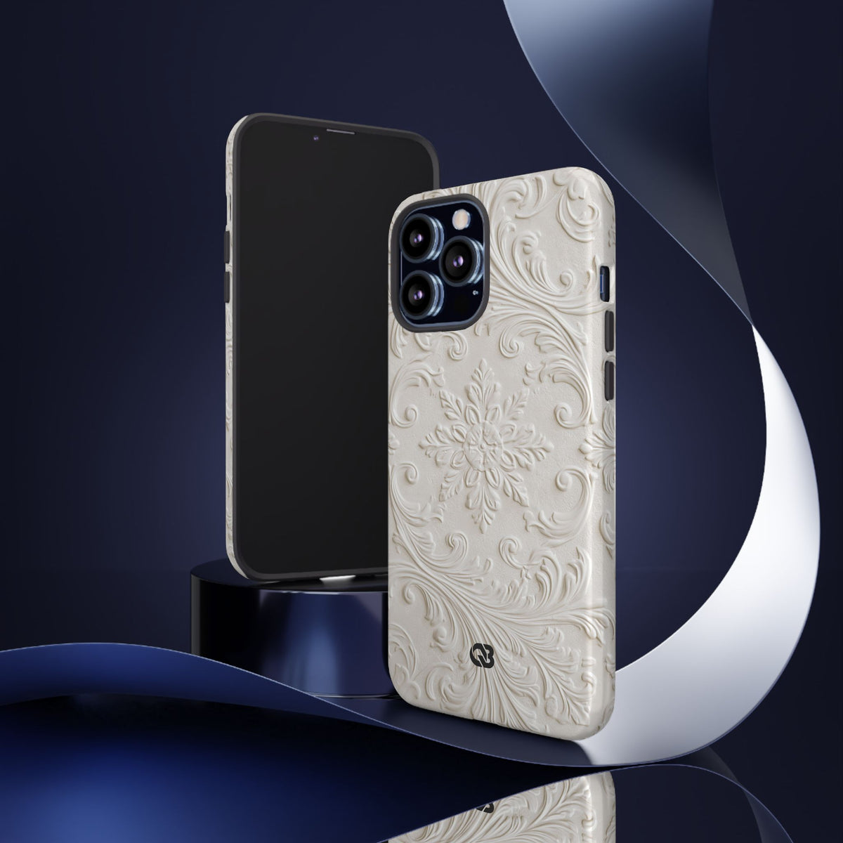 Sculpted Acanthus Relief · Tough Phone Case for iPhone · White