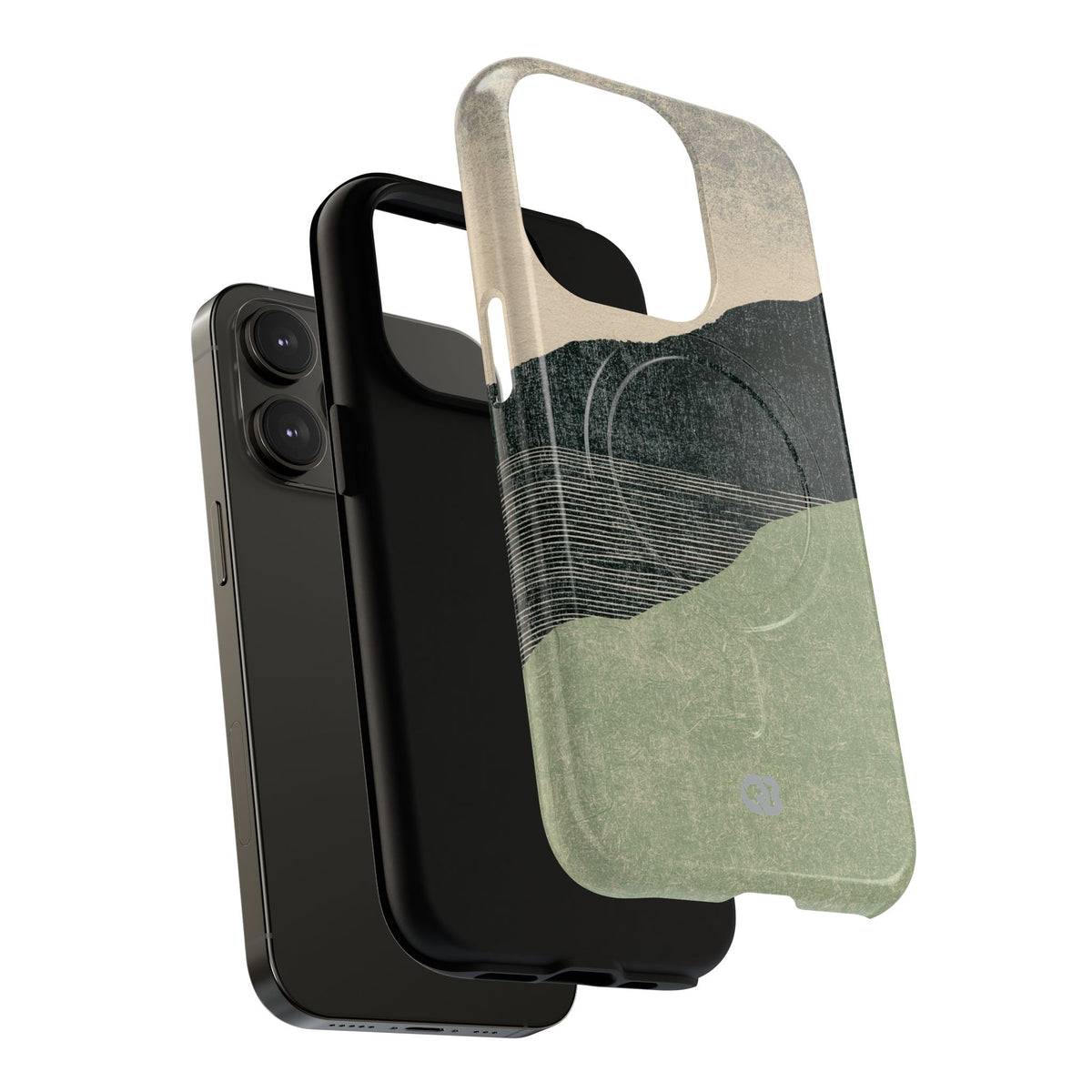 Green Tough 2.0 Magsafe Phone Case for iPhone - Moss Ridge Grain