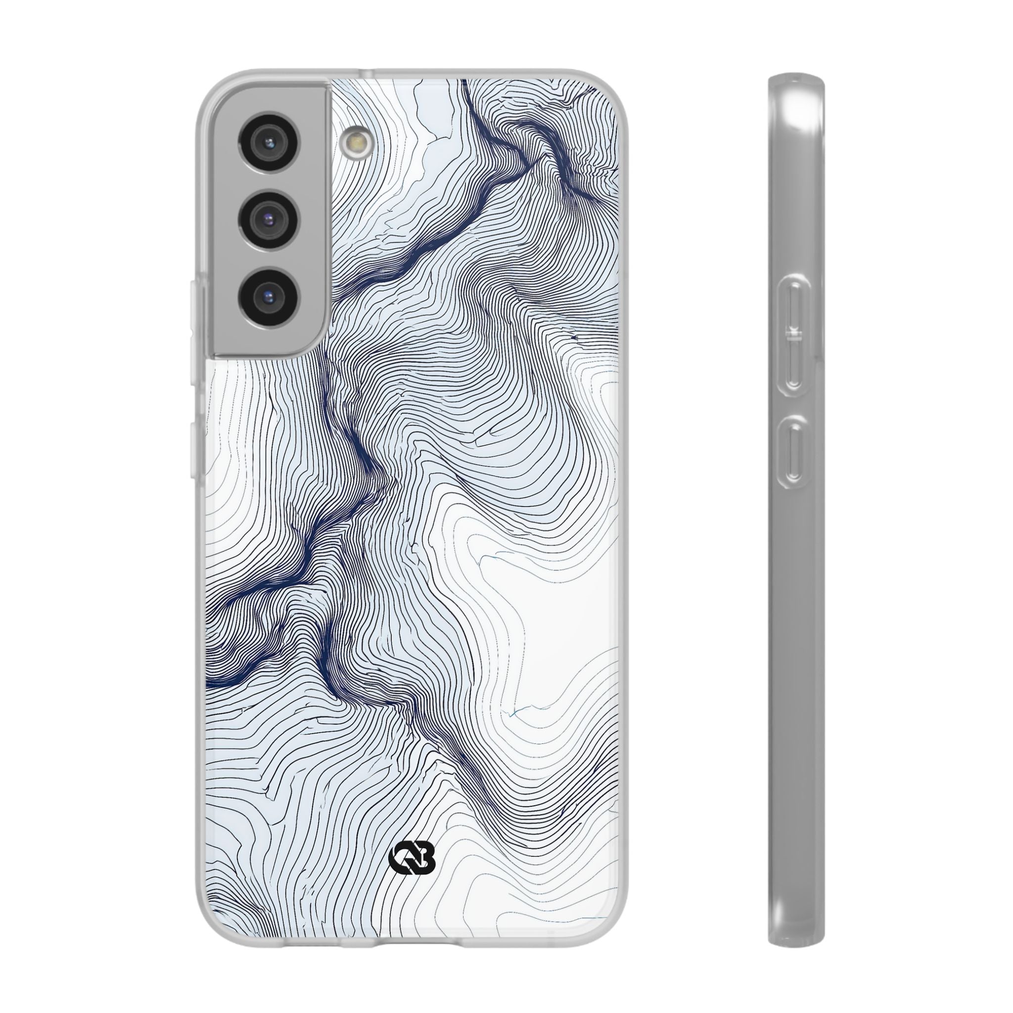 White Lite Phone Case for Samsung - Nordic Ridge Topo