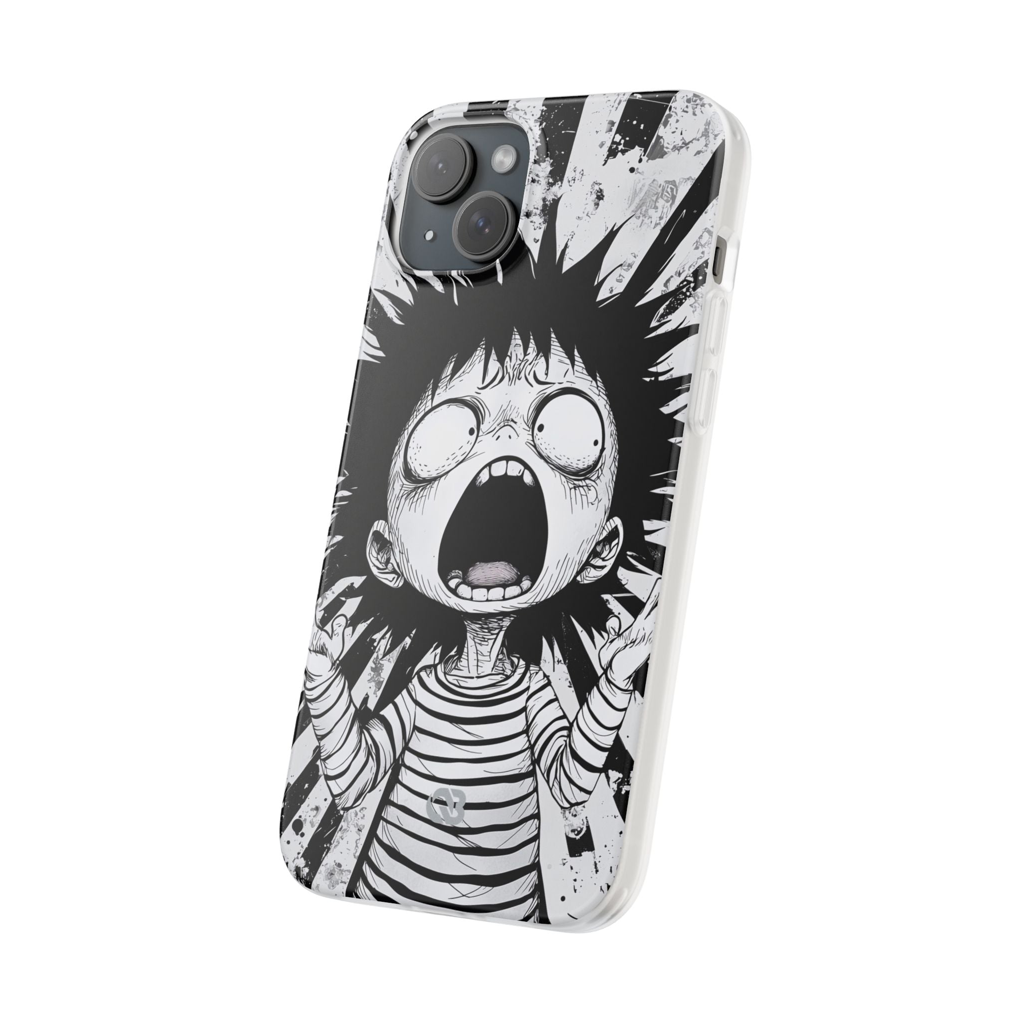 Chaotic Monochrome Scream · Soft Case na iPhone