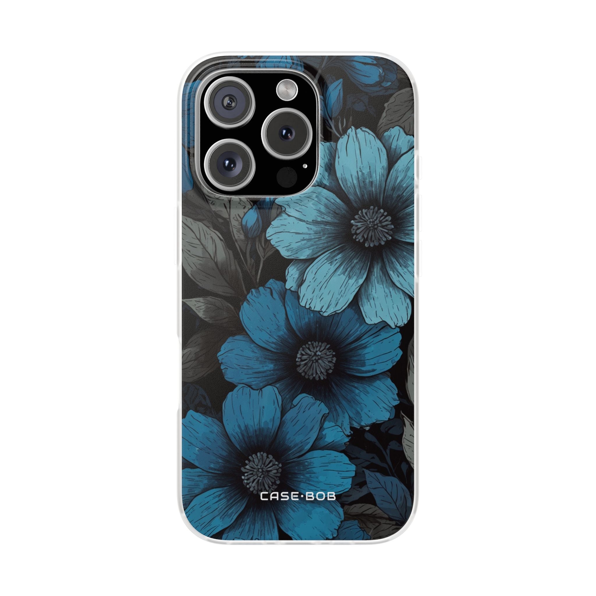 Blauwe Bloemblad Straling iPhone 16 Pro Cover - Soft