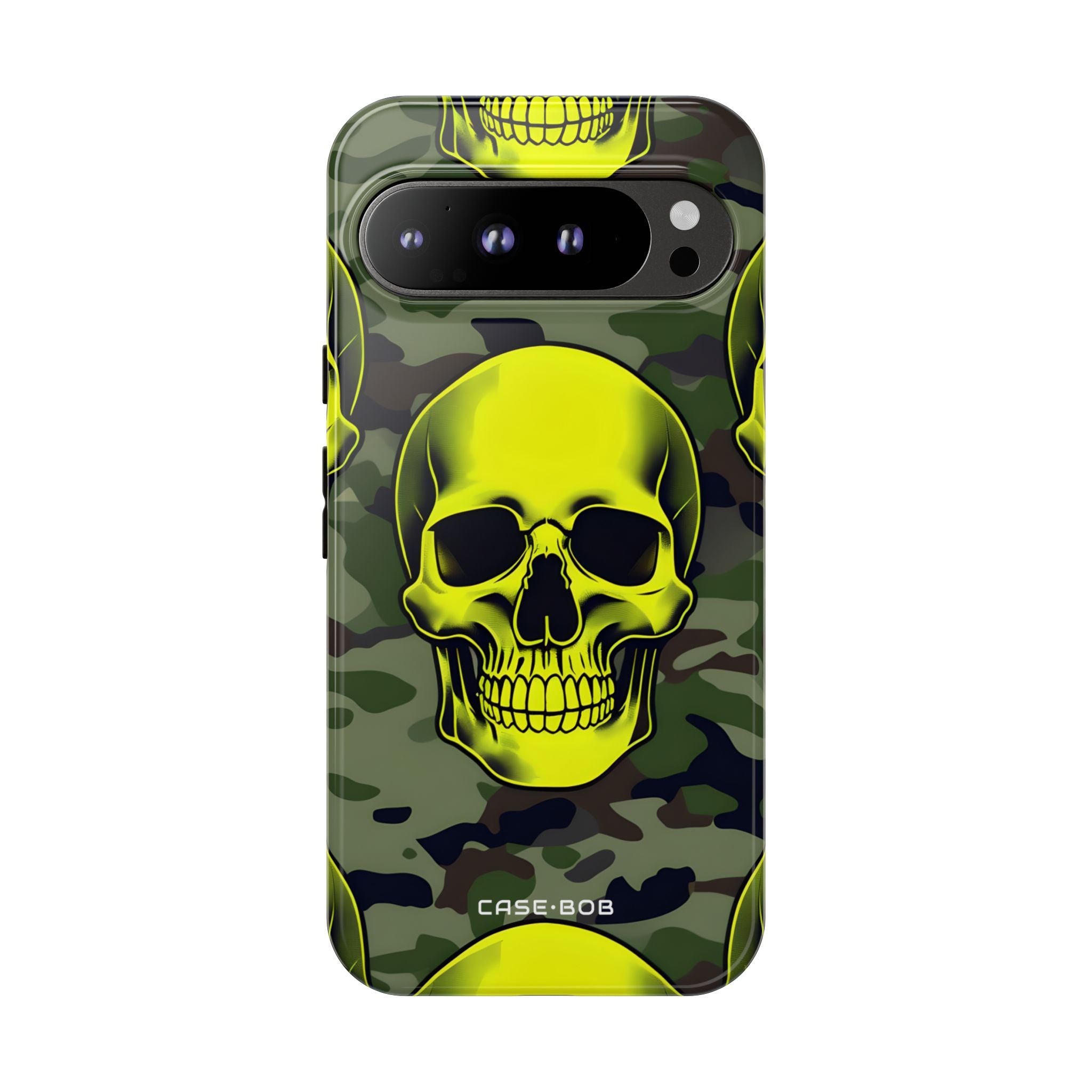 Neon Skull Camo Google Pixel 9 Pro XL Case - Tough