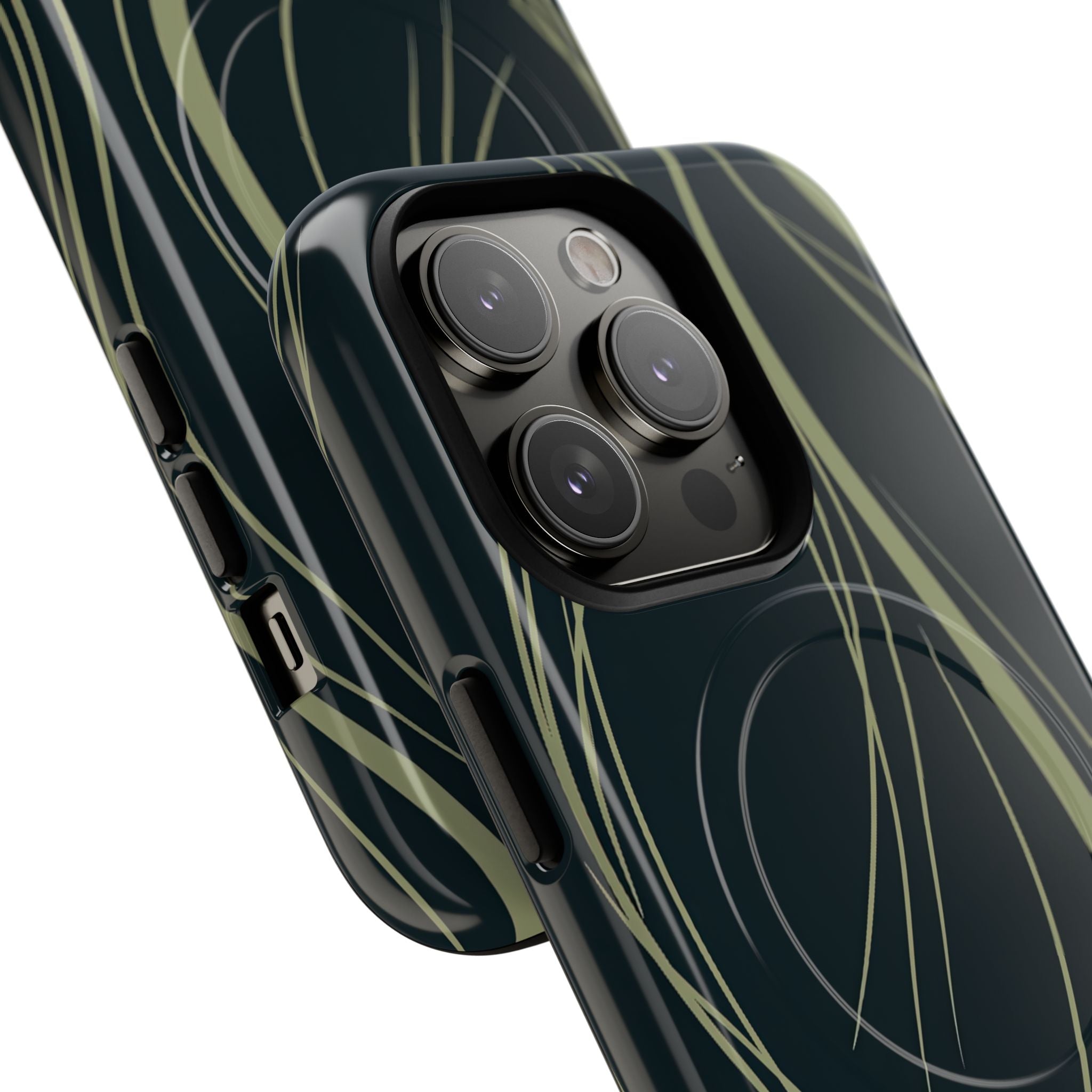Green Tough 2.0 Magsafe Phone Case for iPhone - Obsidian Sage Flow