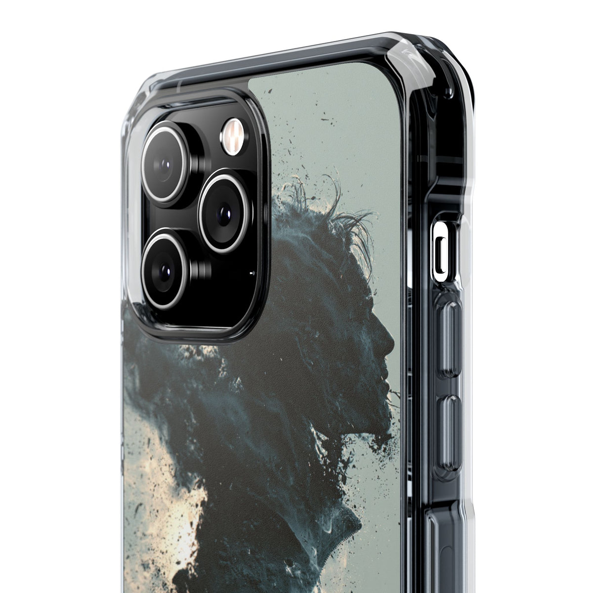Ashen Dissolution · Clear Impact Magnetic Phone Case for iPhone · Black