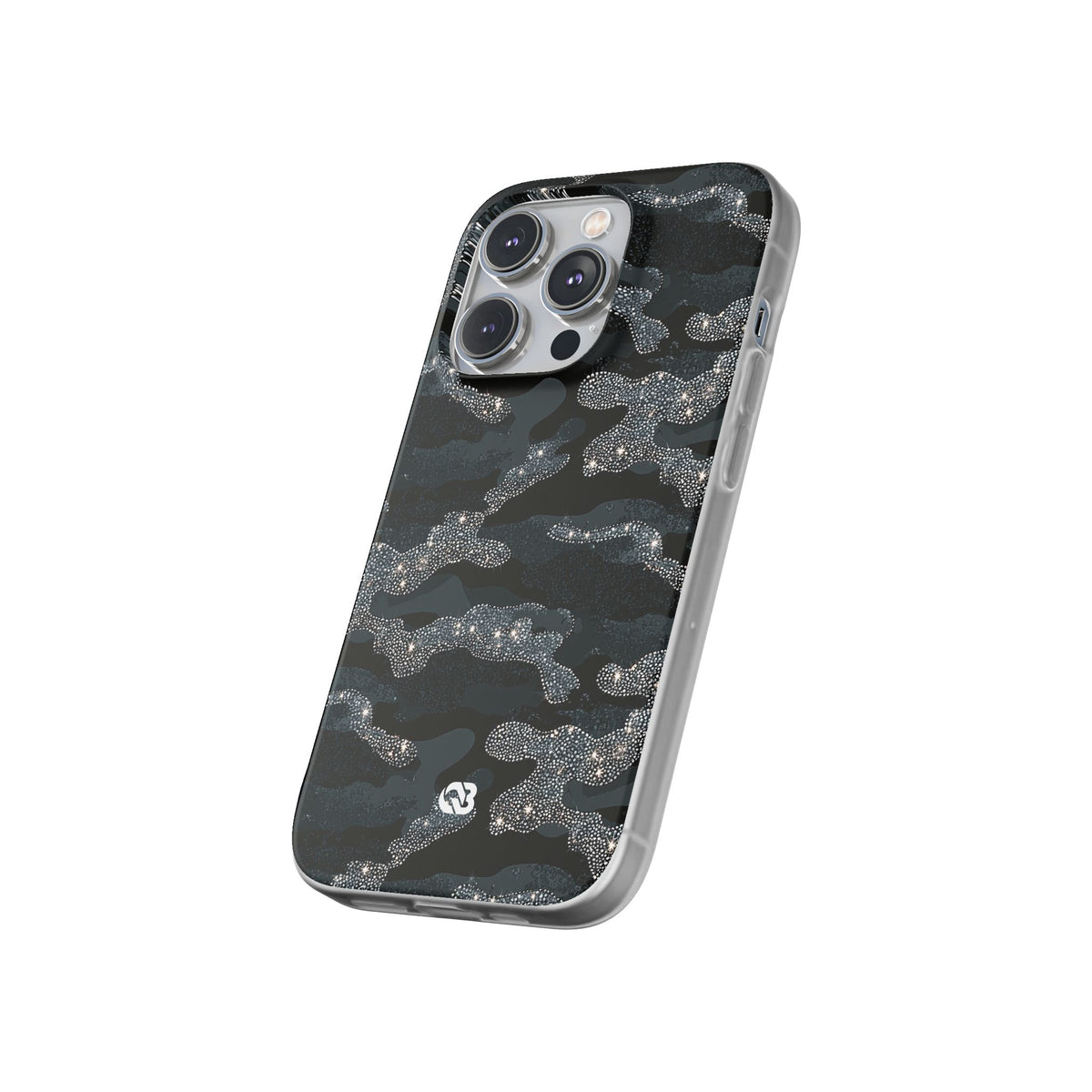 Glitter Shadow Camo · Lite Phone Case for iPhone · Black