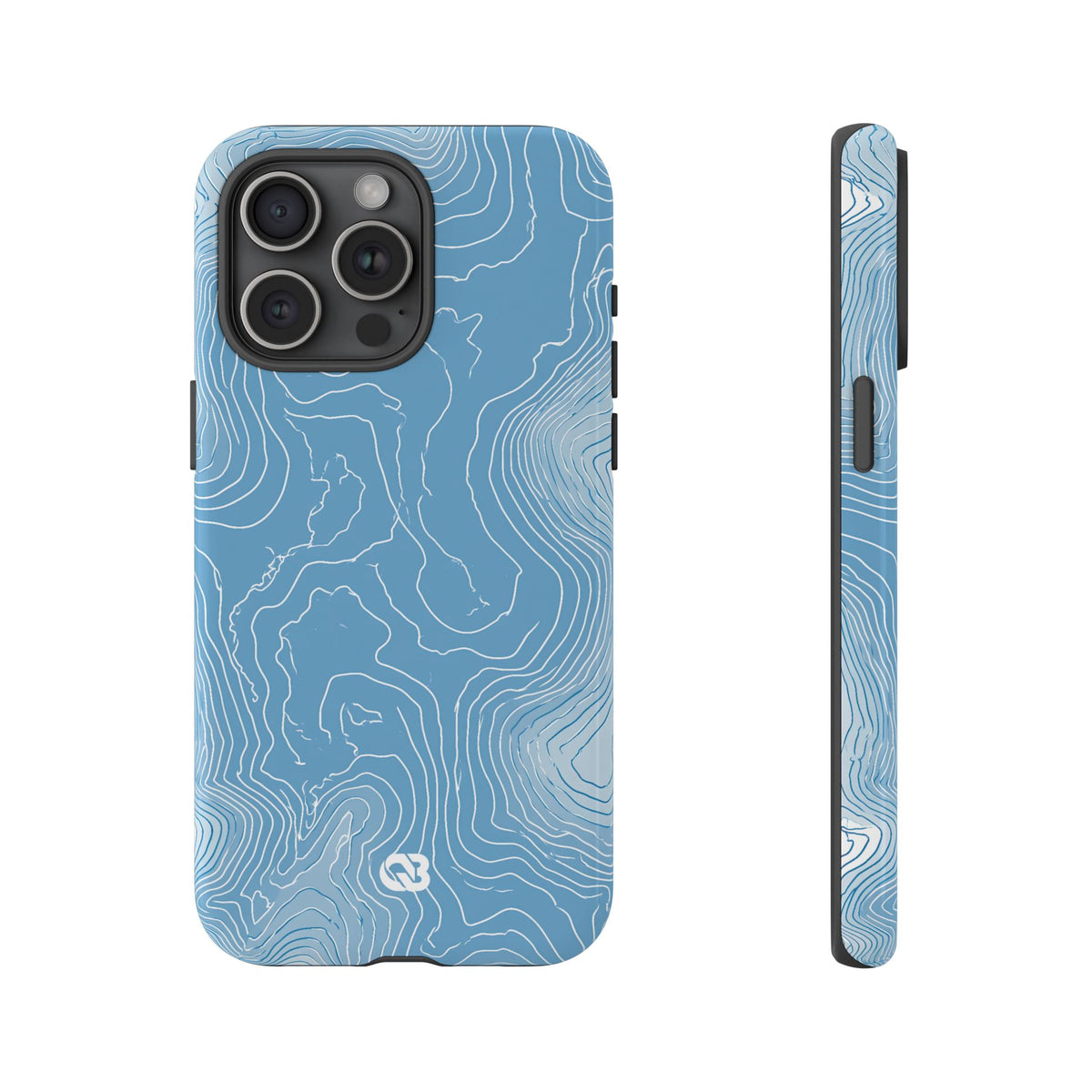 Glacial Basin Topo · Tough Phone Case for iPhone · Blue