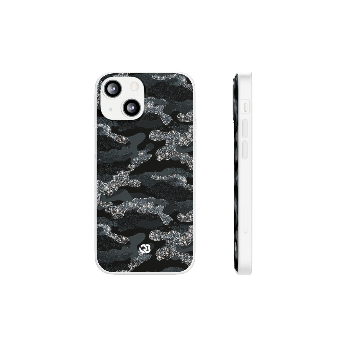 Glitter Shadow Camo · Lite Phone Case for iPhone · Black