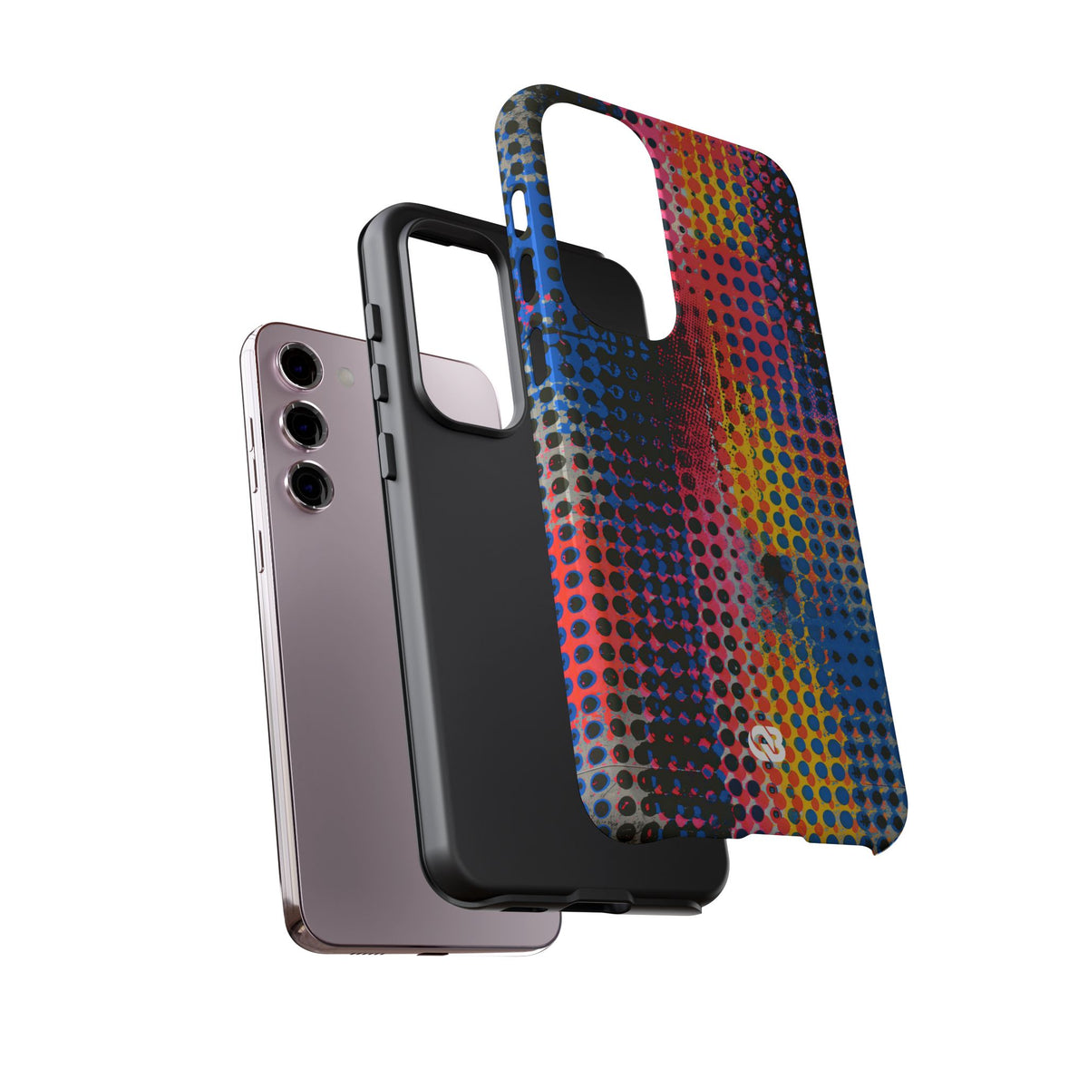 Chromatic Halftone Grid · Tough Phone Case for Samsung · Blue