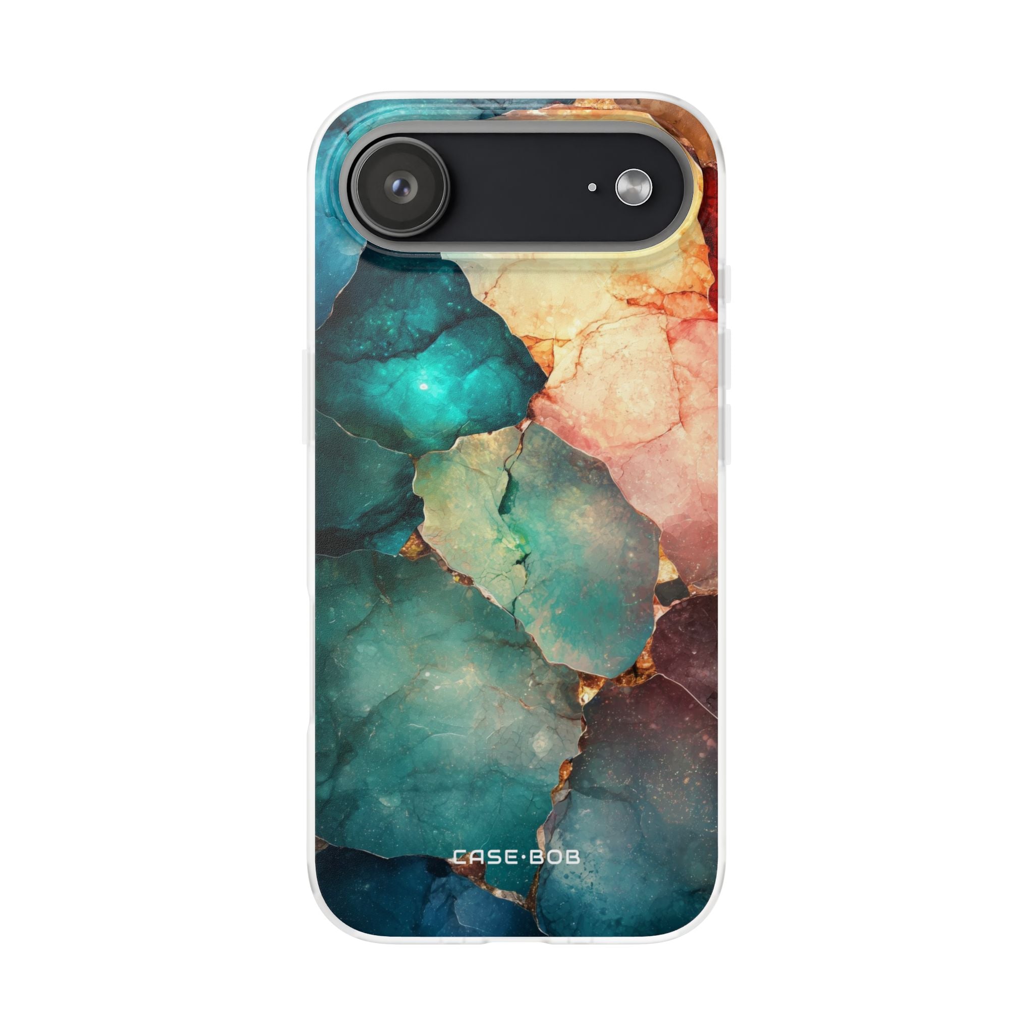 Teal Mosaic Veins iPhone 17 Air Case - Soft - CASE•BOB