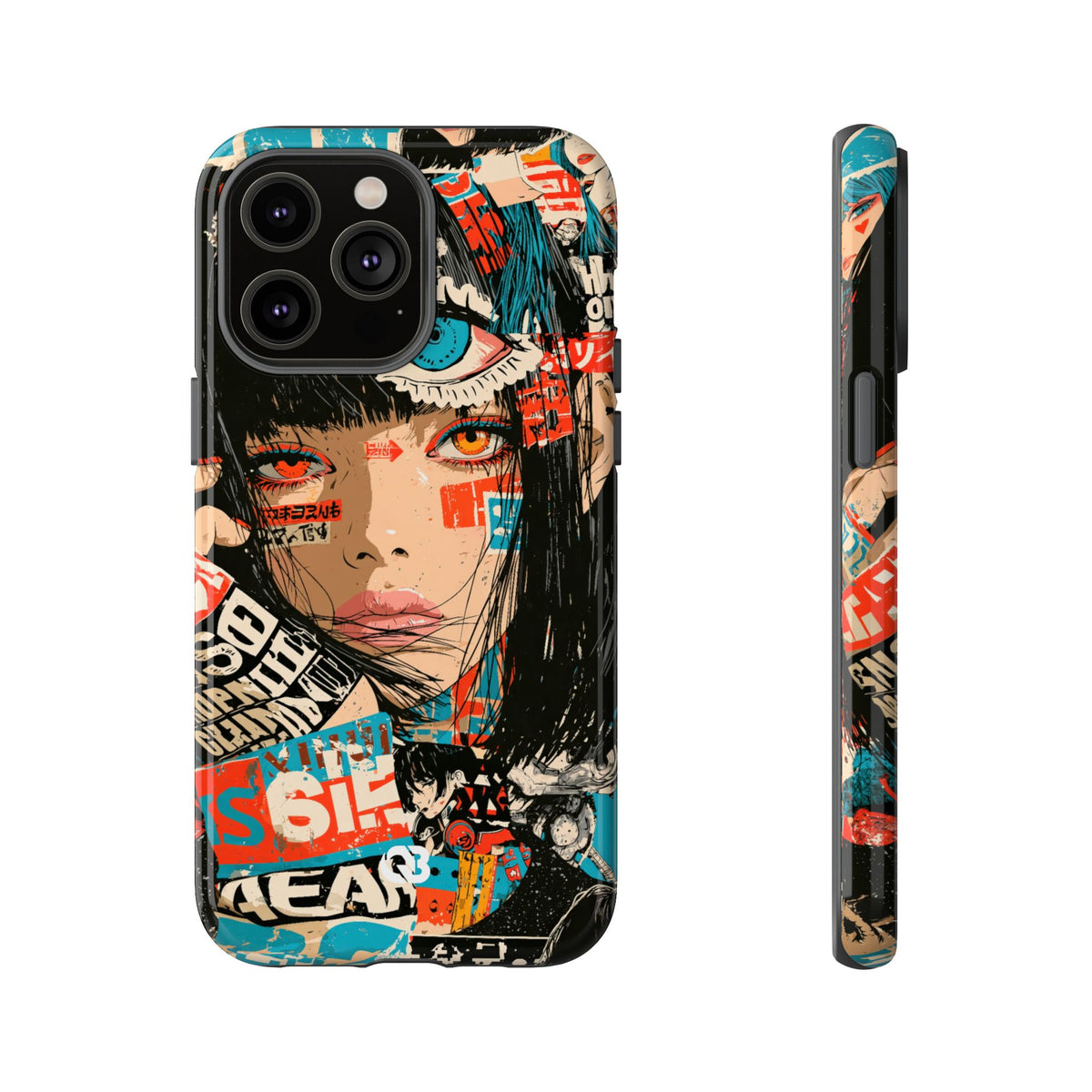 Shibuya Street Collage · Tough Phone Case for iPhone · Red