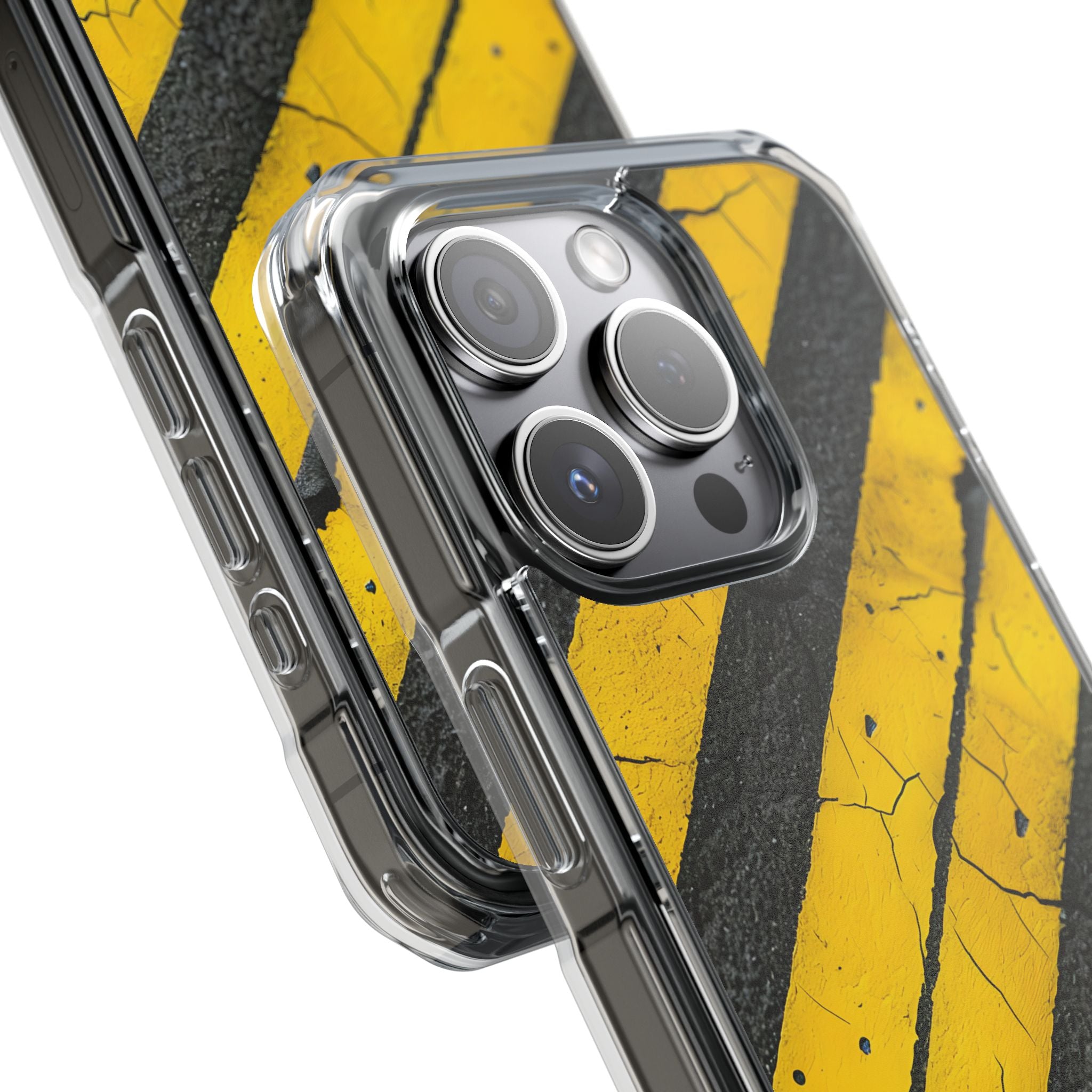 Cracked Hazard Stripes · Impact Custodia per iPhone · Magsafe