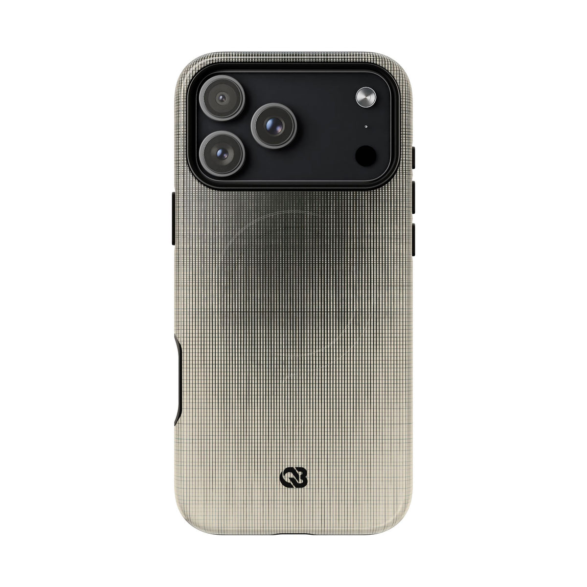 Beige Tough 2.0 Magsafe Phone Case for iPhone - Carbon Screen Grid
