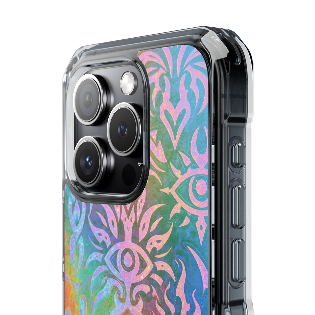 Chromatic Mystic Sigil · Clear Impact Magnetic Phone Case for iPhone · Blue