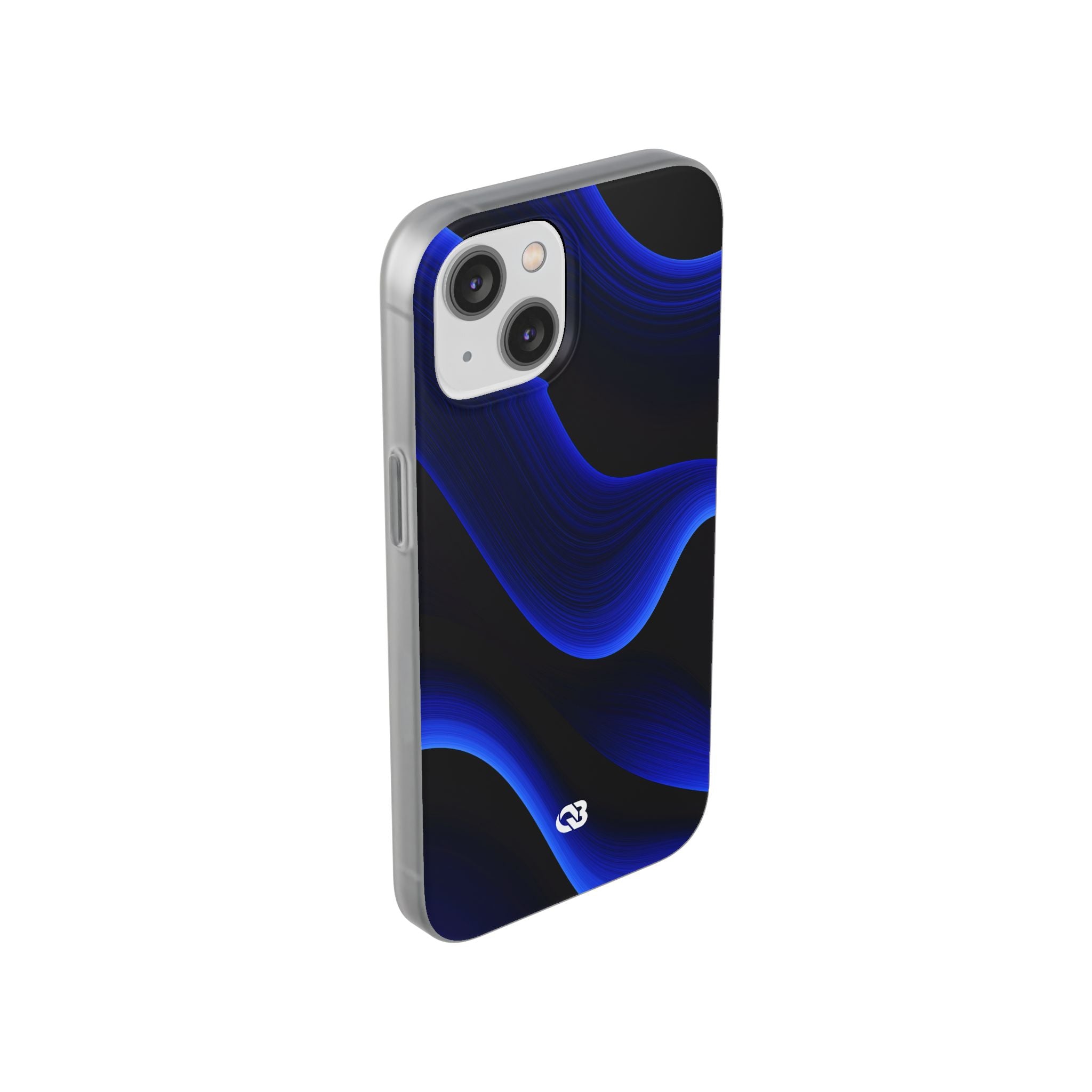 Blue Lite Phone Case for iPhone - Electric Cobalt Flow