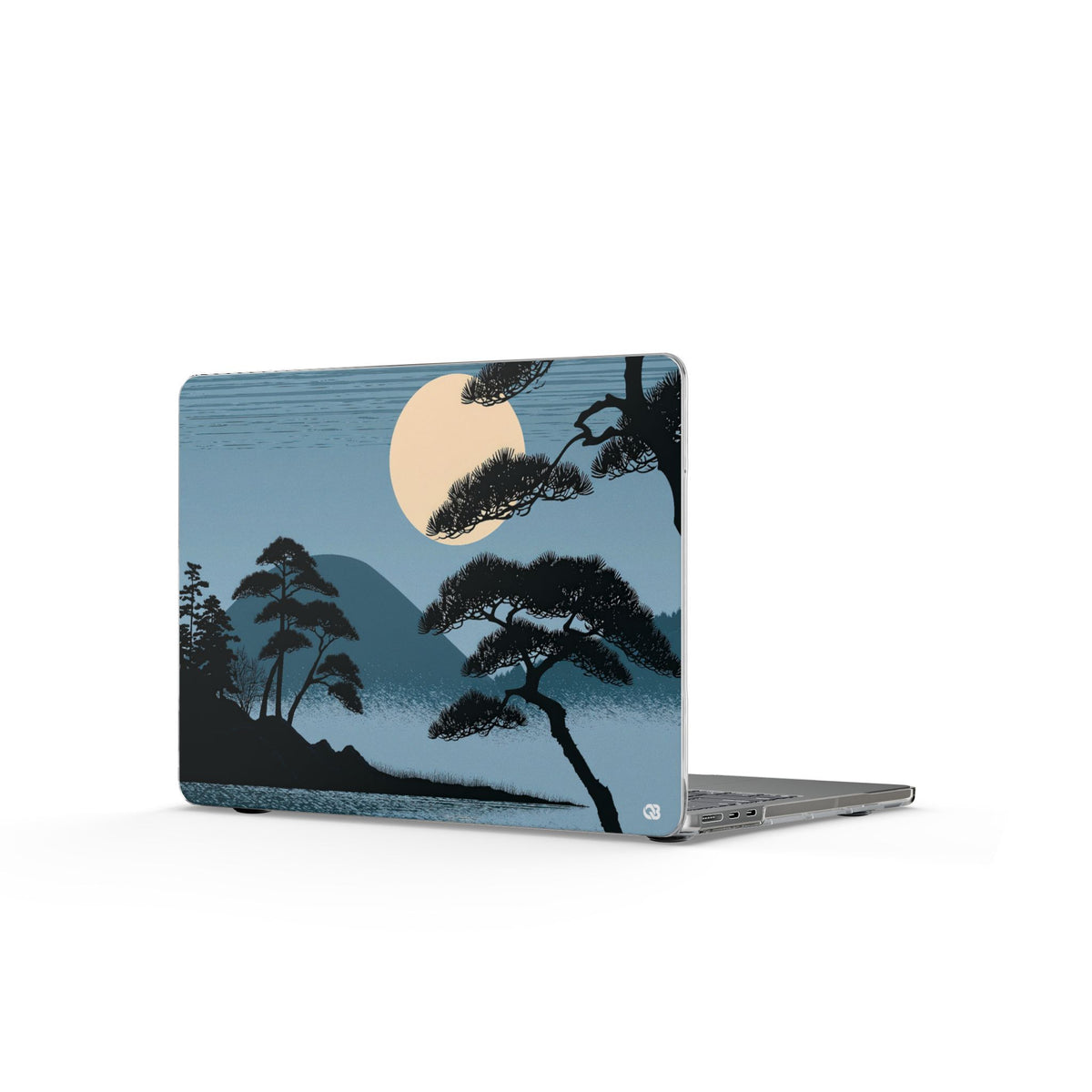 Moonlit Pine Horizon · Clear Hard Case for MacBook · Blue