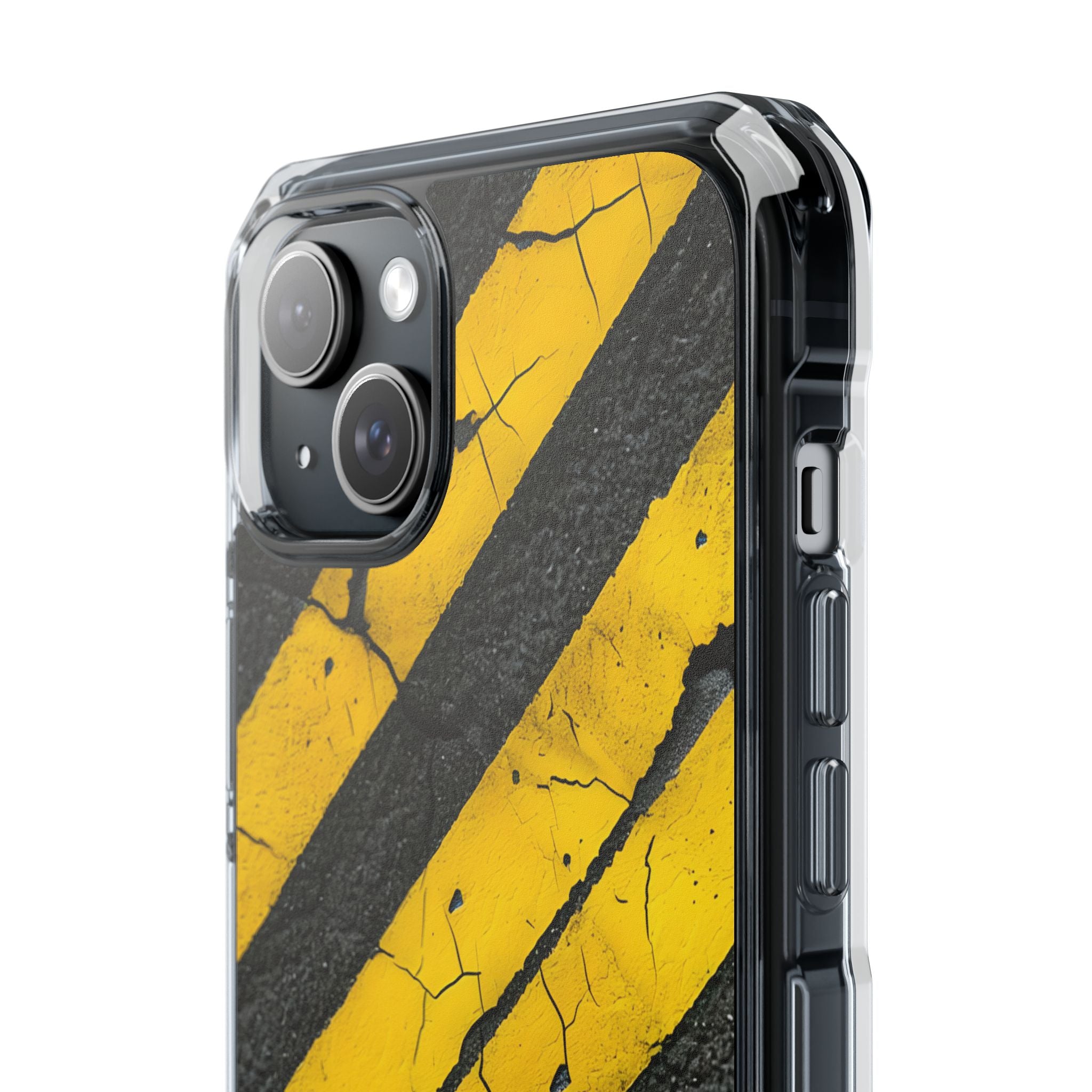 Cracked Hazard Stripes · Impact Custodia per iPhone · Magsafe
