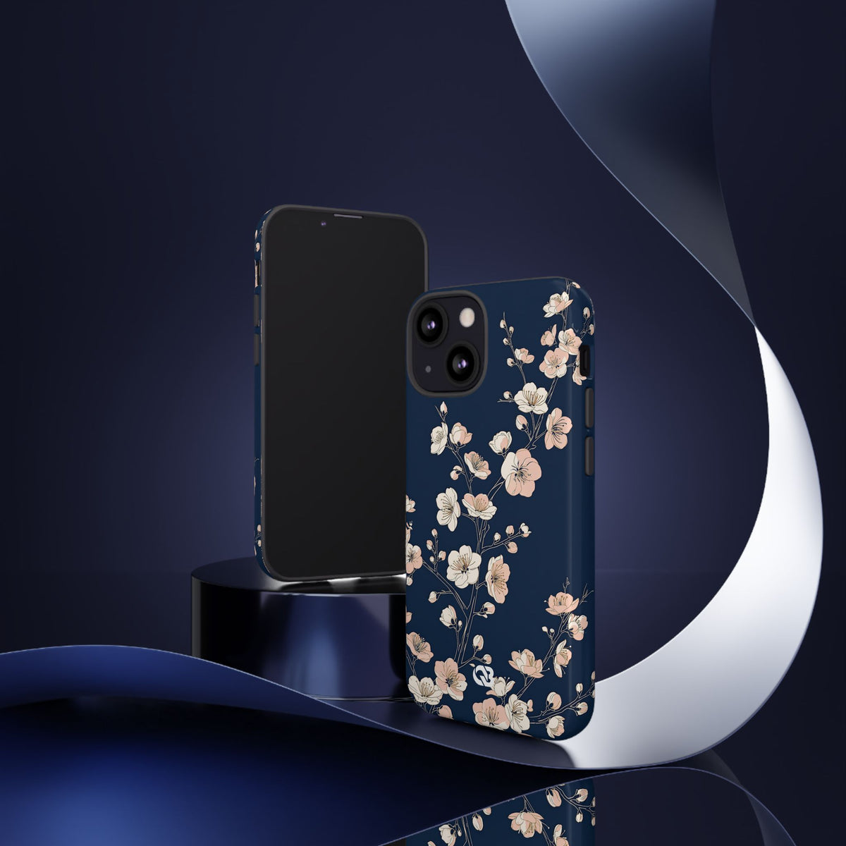 Midnight Plum Blossom · Tough Phone Case for iPhone · Blue