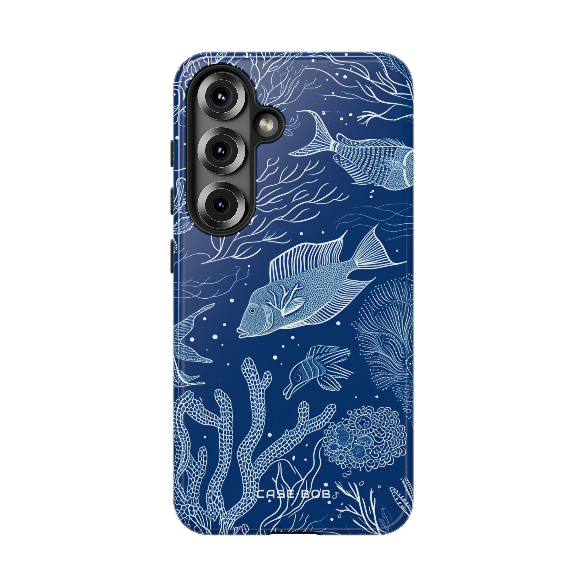 Navy Scale Reef Samsung S25 Case - Tough