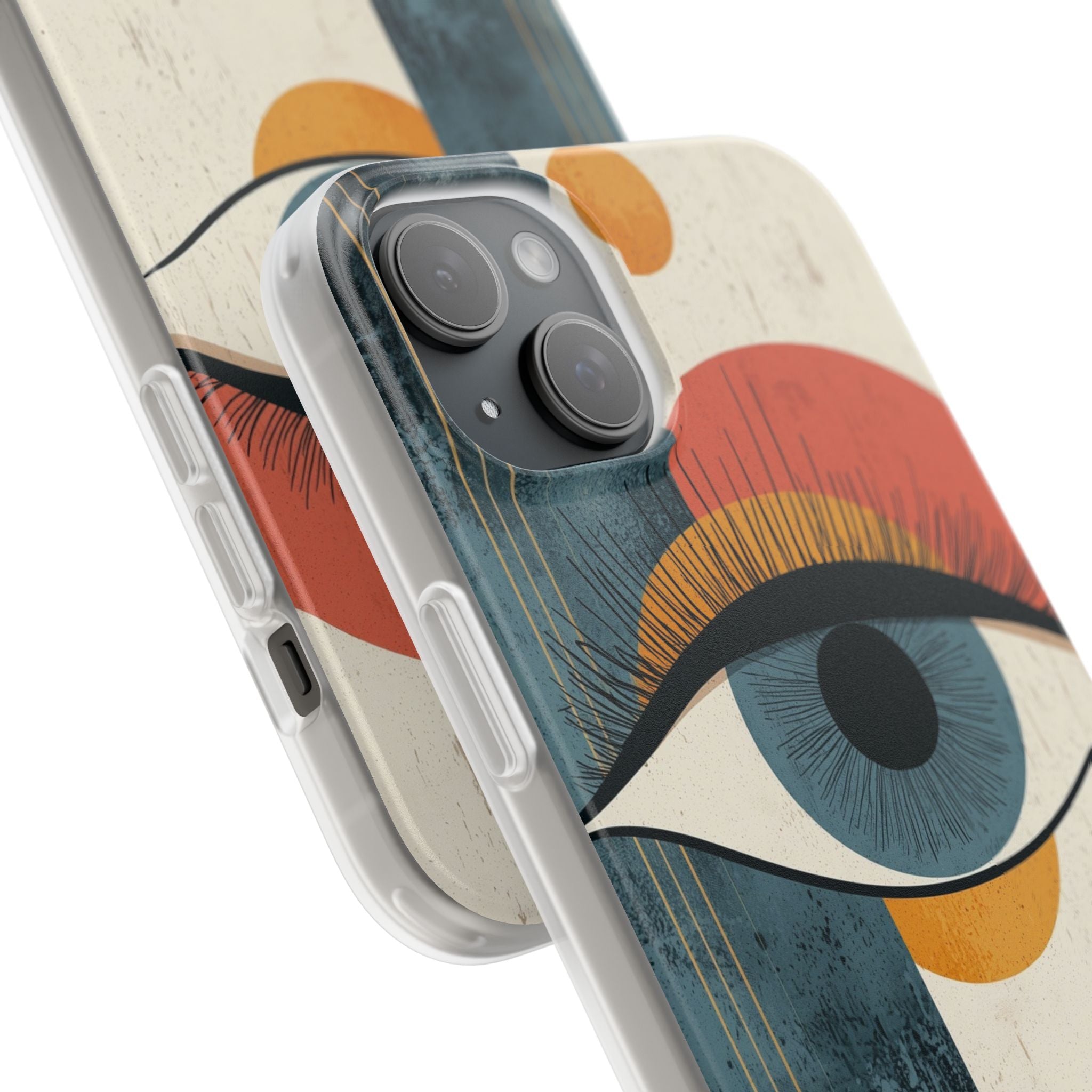 Distressed Azure Ocular · Soft Phone Case for iPhone