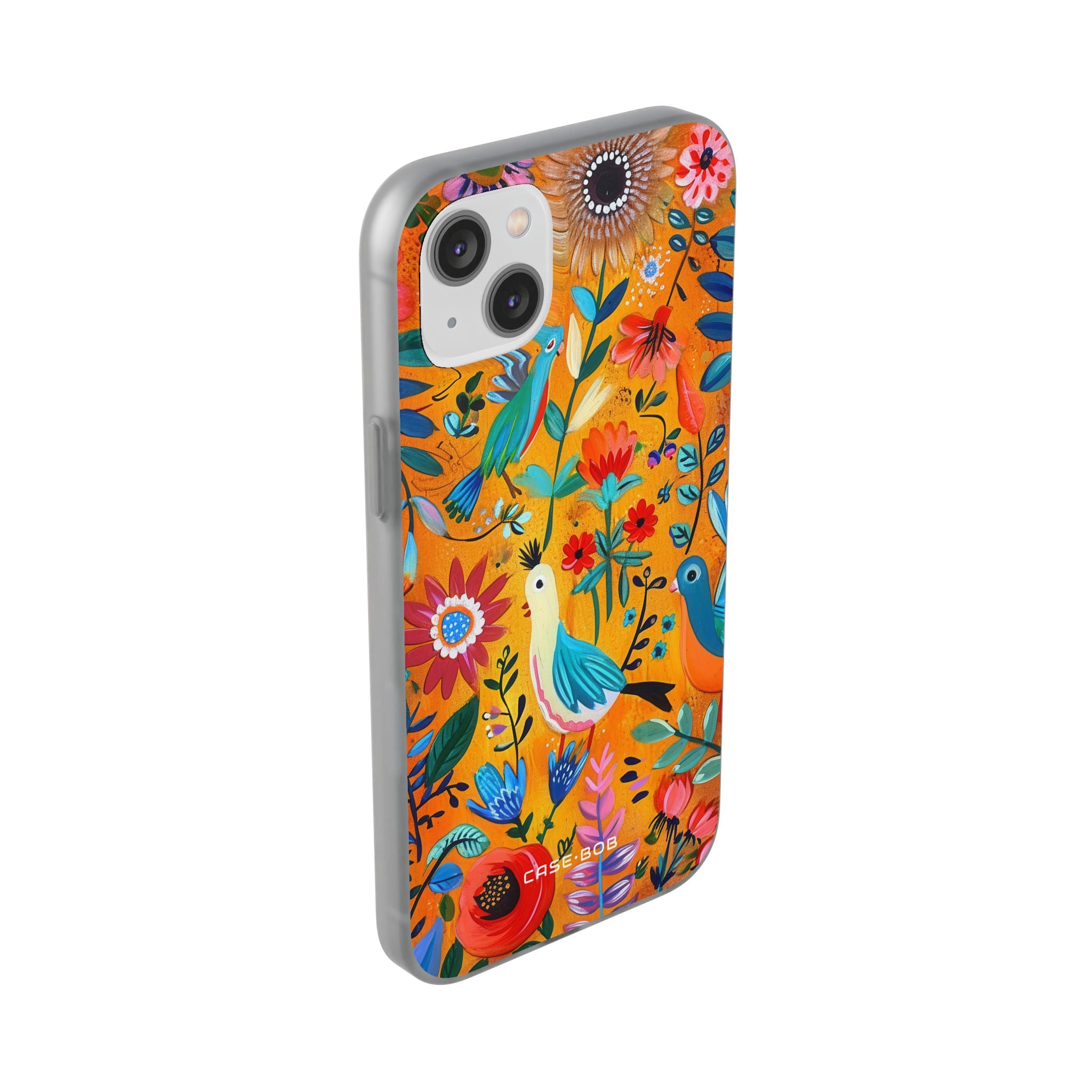 Colorful Birds Bloom iPhone 14 Plus Case - Soft