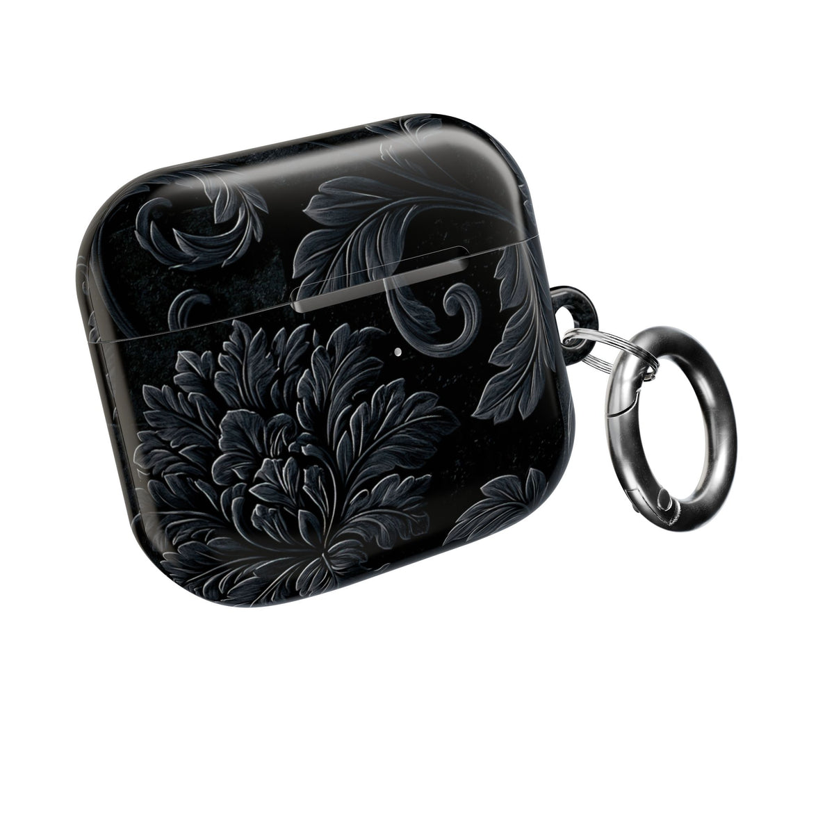 Obsidian Damask · Hard Case for AirPods & AirPods Pro · Black
