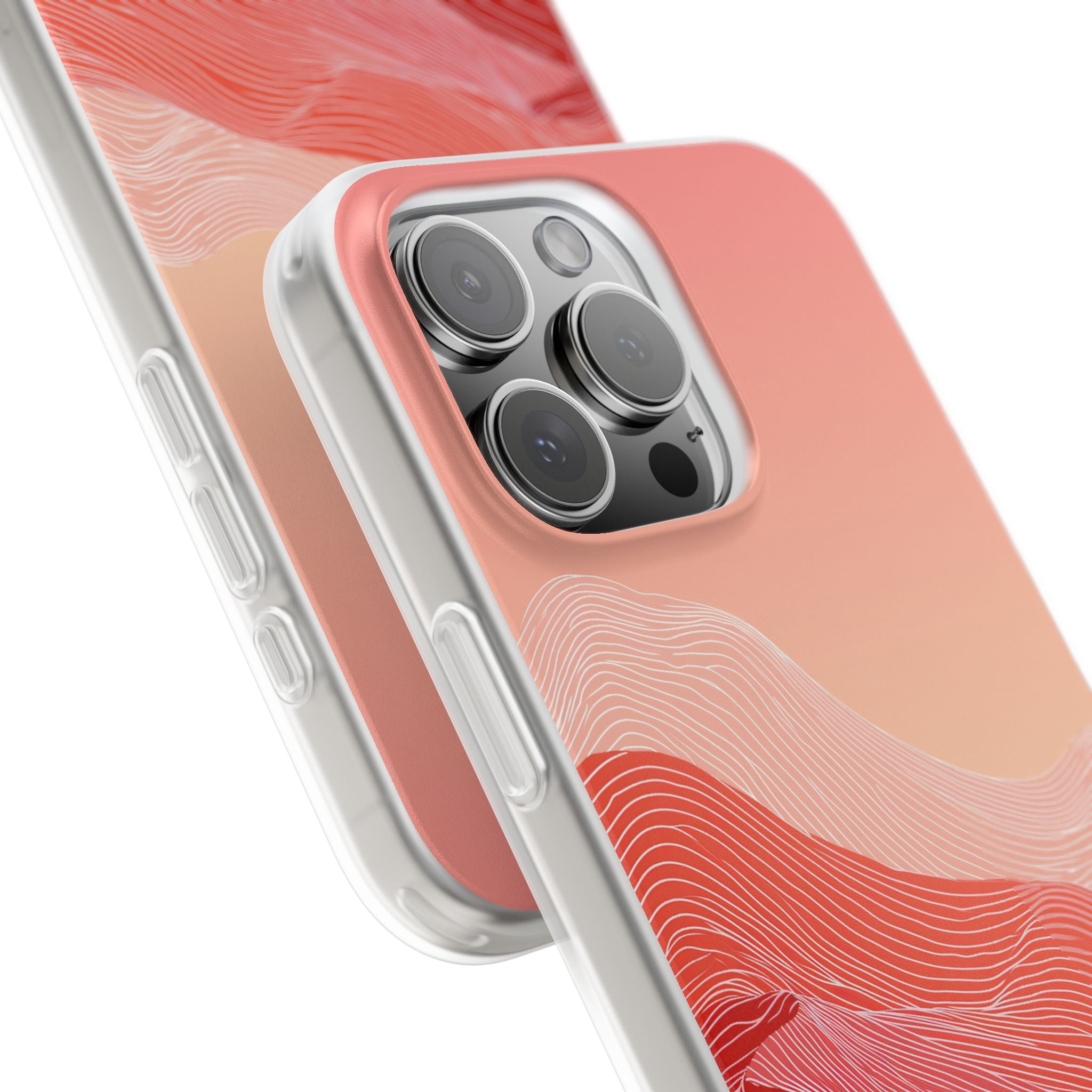 Red Lite Phone Case for iPhone - Crimson Ridge Contour