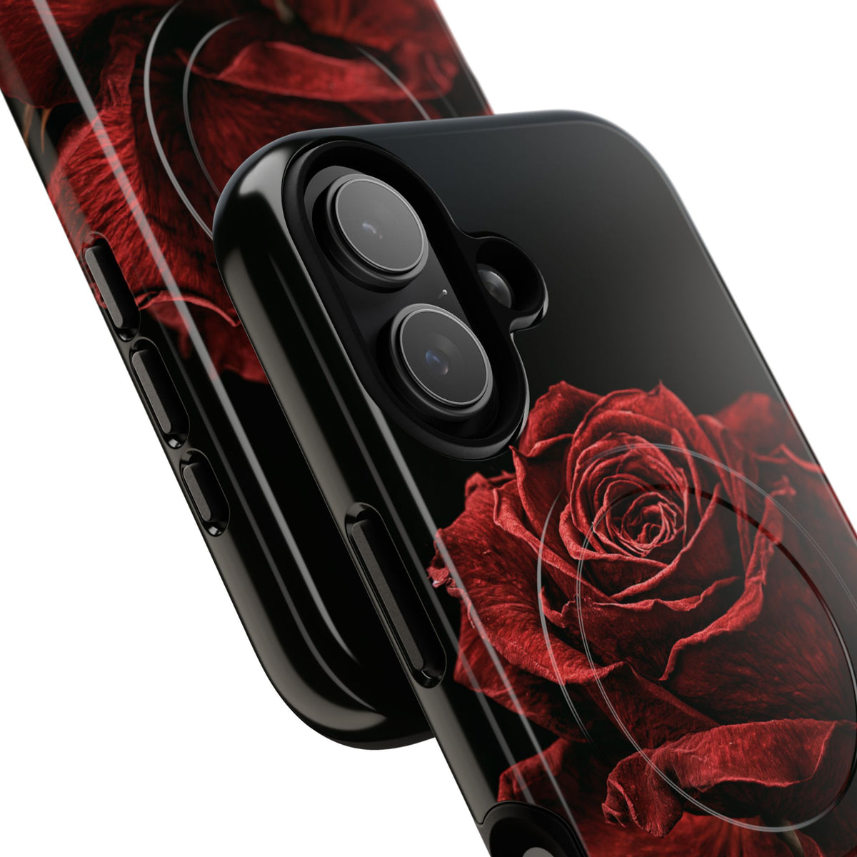 Crimson Noir Rose · Tough 2.0 Magnetic Phone Case for iPhone · Black