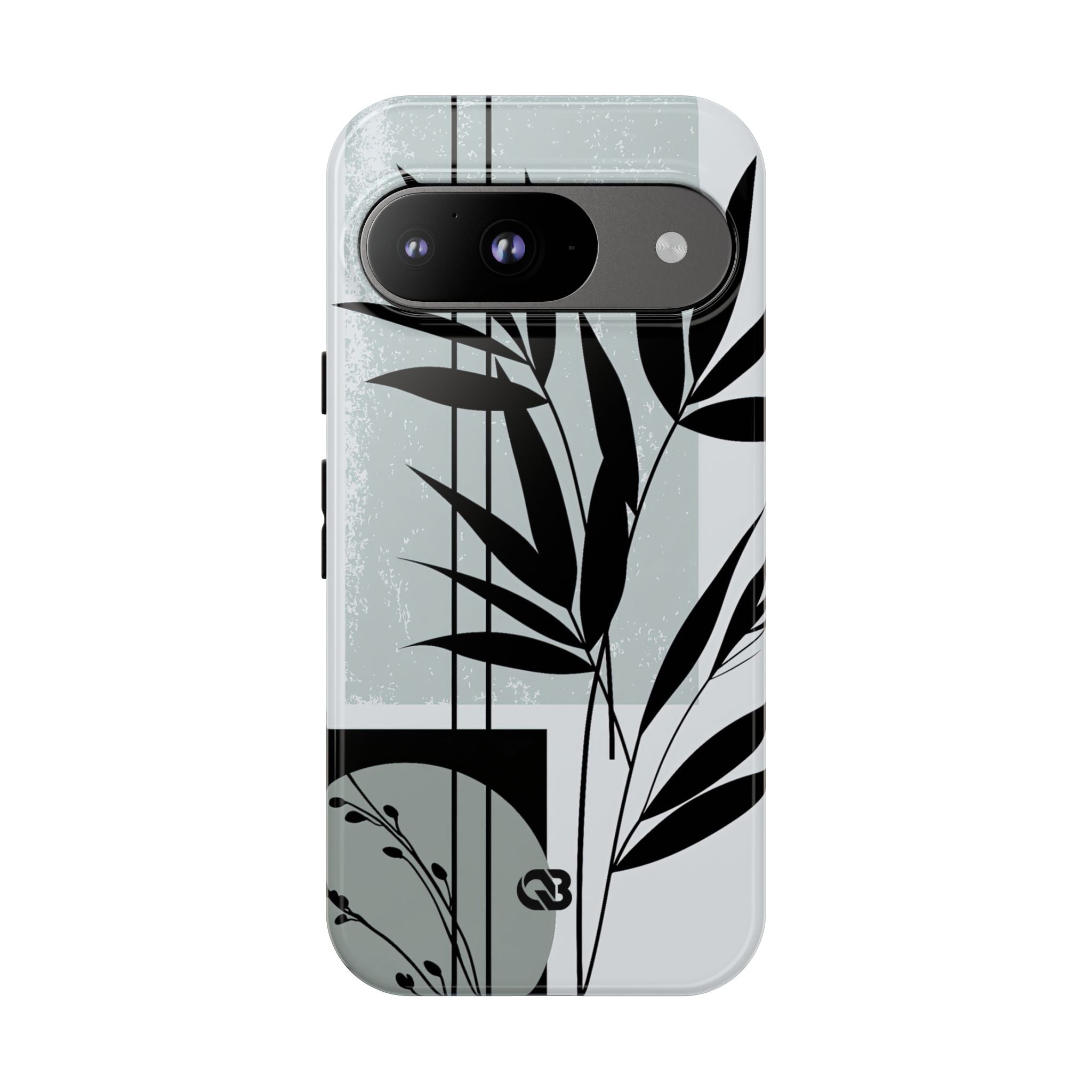 Grey Tough Phone Case for Google Pixel - Sage Bamboo Noir