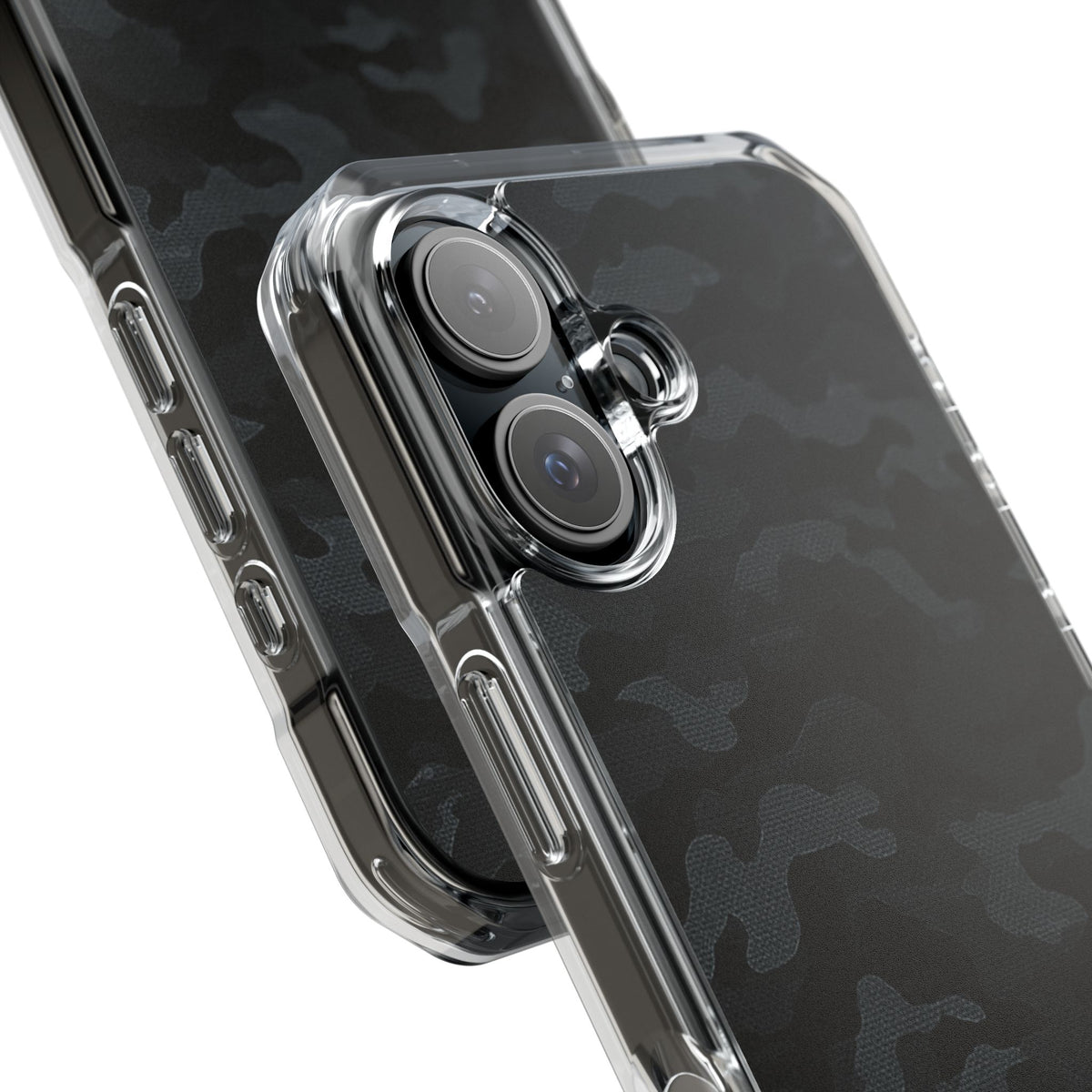 Blackout Urban Camo · Clear Impact Magnetic Phone Case for iPhone · Black
