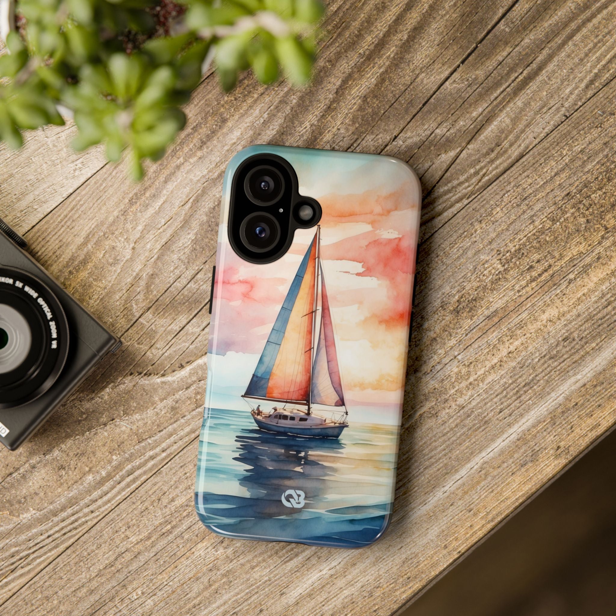 Crimson Horizon Sail · Tough Hoesje voor iPhone