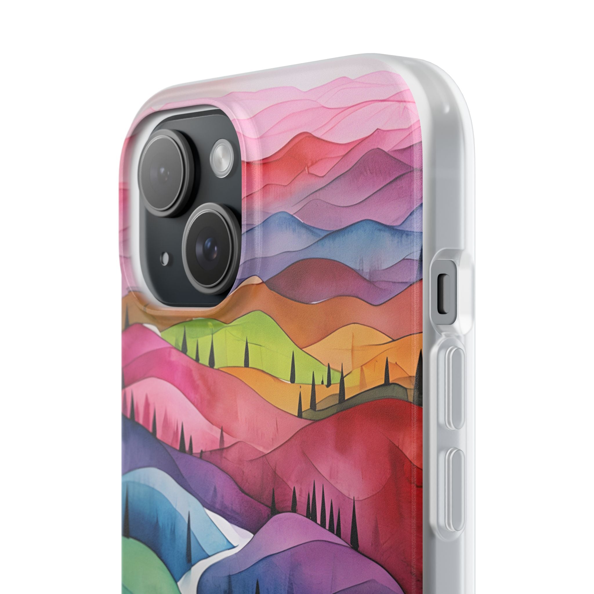 Fluid Rainbow Ridge · Soft Hoesje voor iPhone